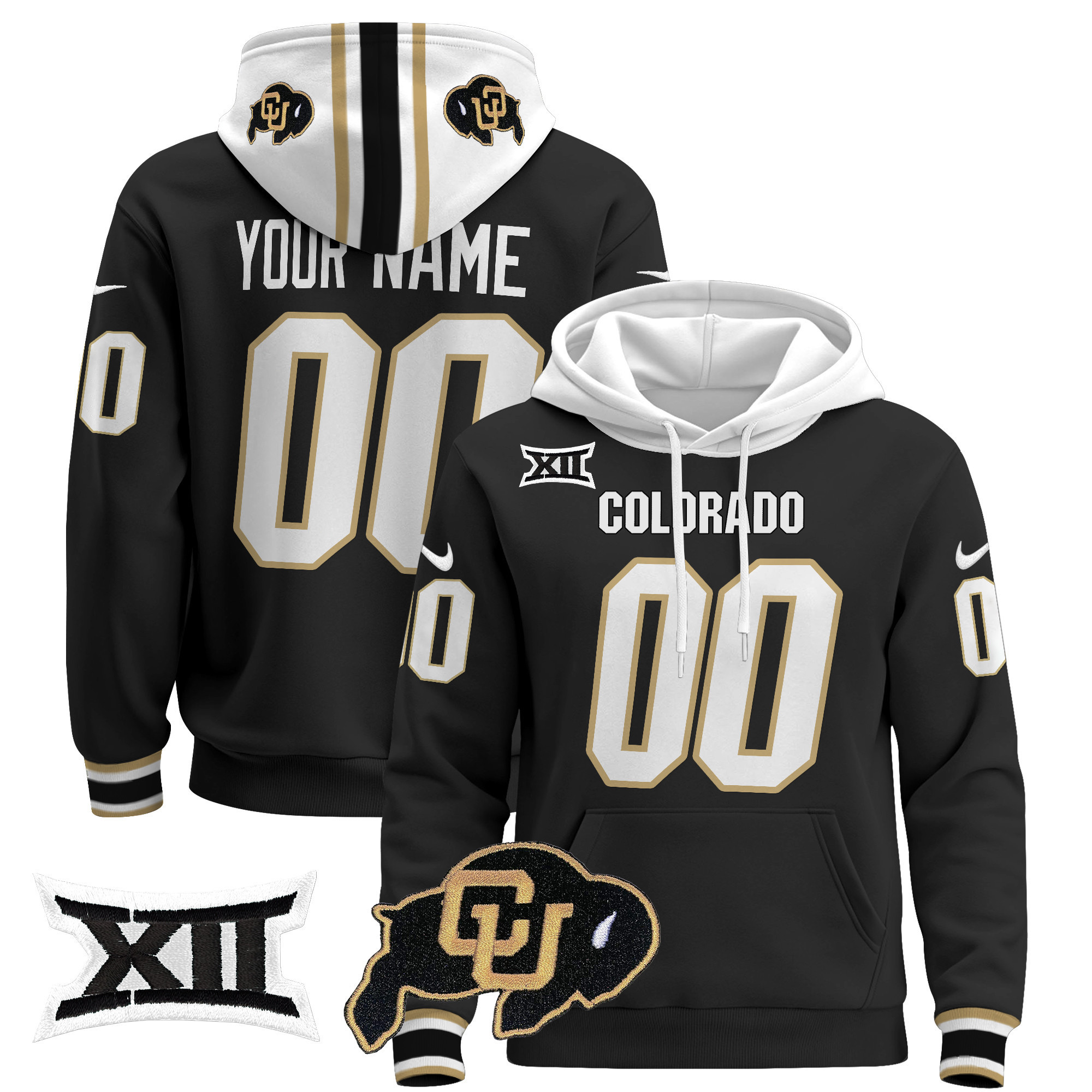 Colorado Buffaloes Black Hoodie - Nike Colorado Buffaloes Black
