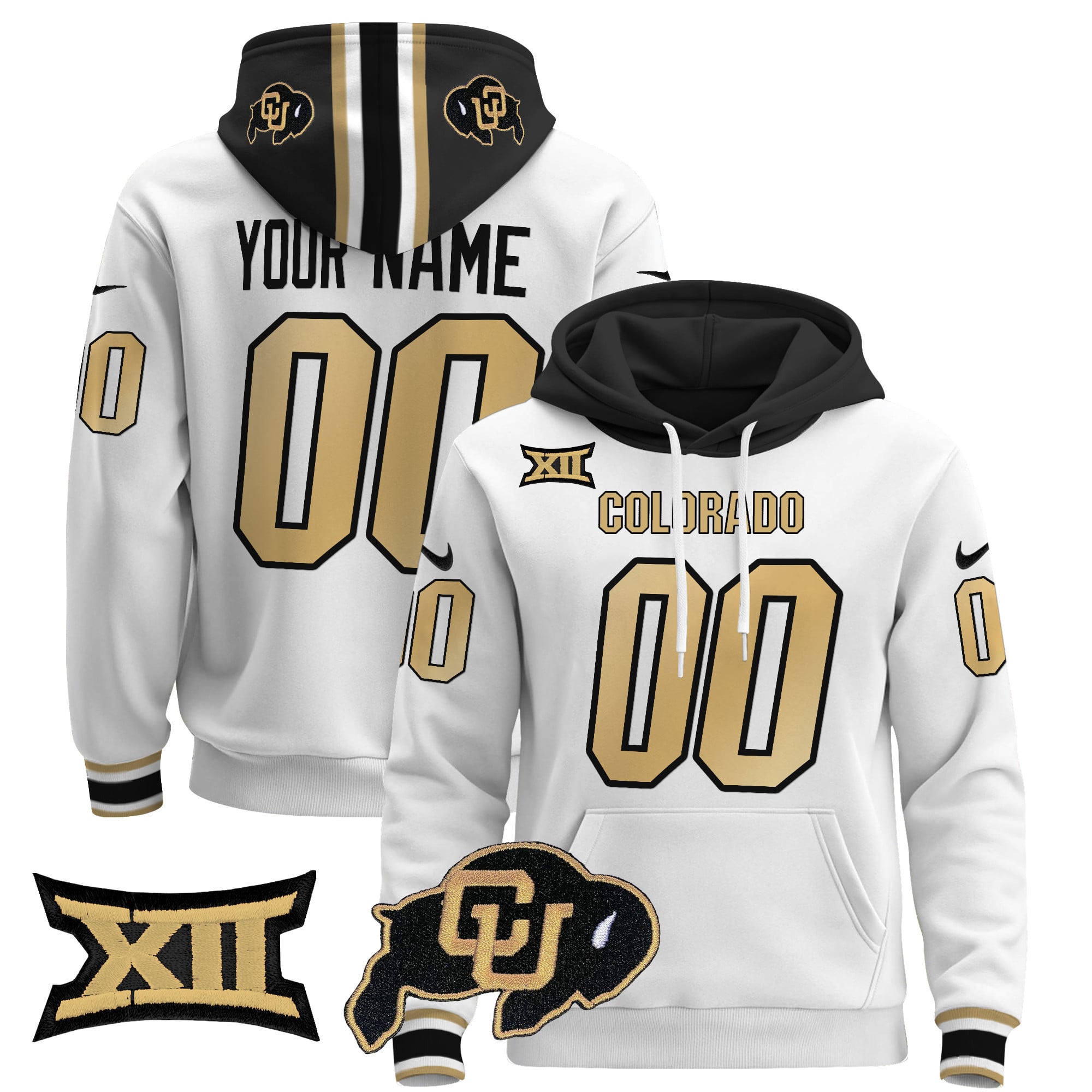 Alternative view of Colorado Buffaloes Black Hoodie - Nike Colorado Buffaloes Black