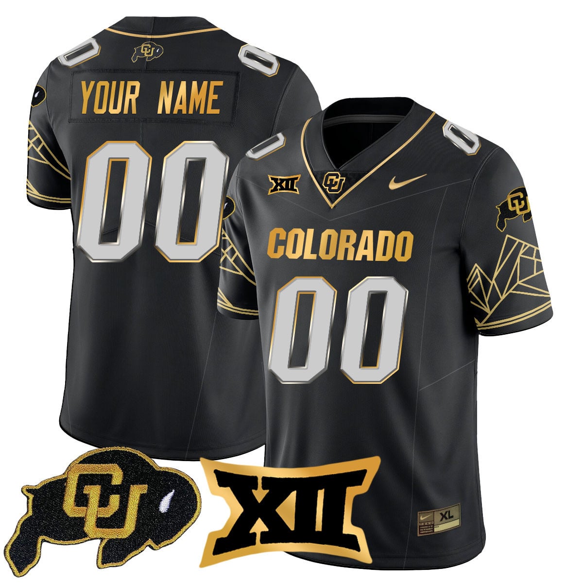 Alternative view of Colorado Buffaloes Black Jersey nike gold - Nike Colorado Buffaloes