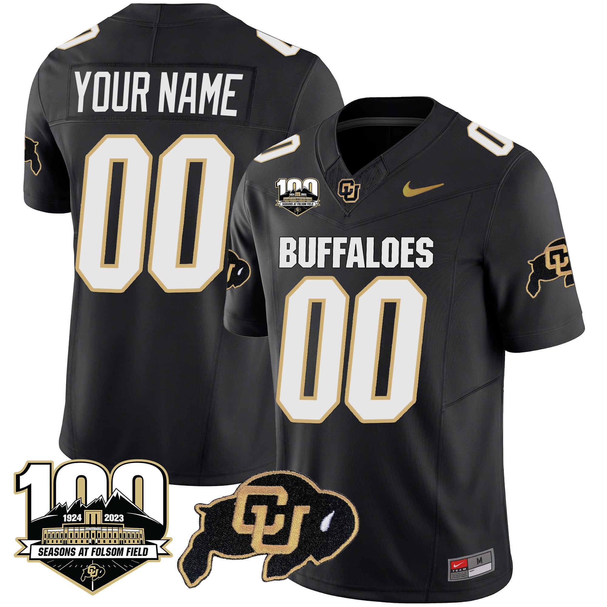 Alternative view of Colorado Buffaloes Black Jersey nike - Nike Colorado Buffaloes #00