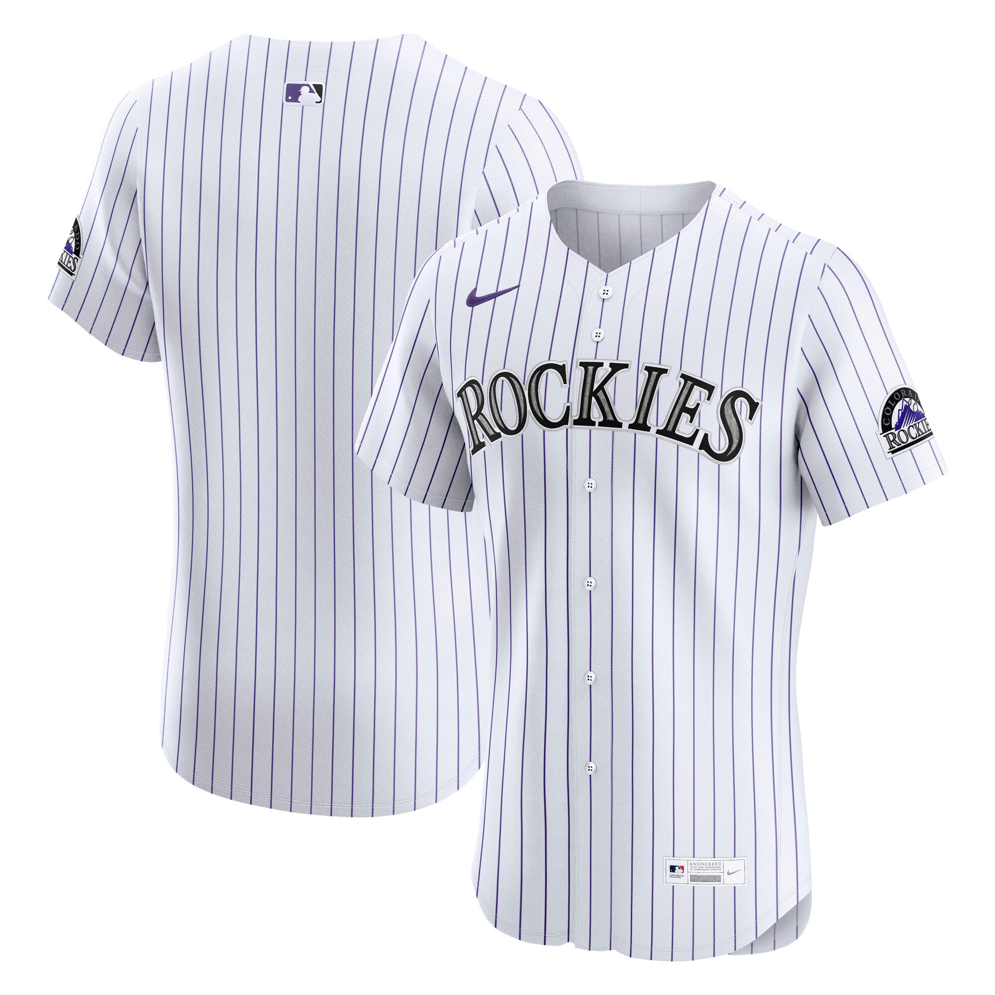 Colorado Rockies Home Elite Jersey - White