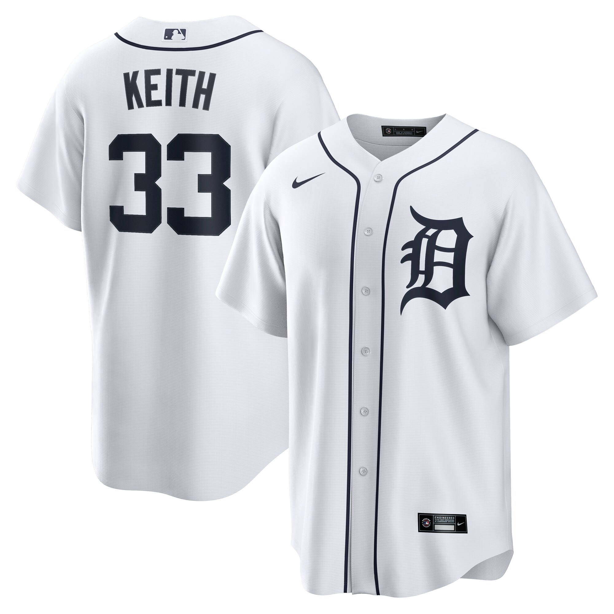 Colt Keith Detroit Tigers Home Jersey - White