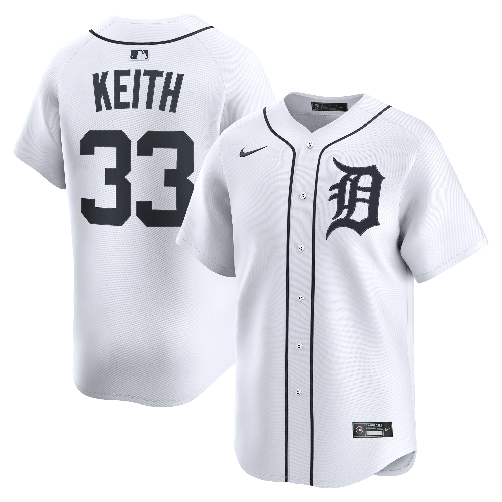 Colt Keith Detroit Tigers Home Limited Player Jersey - White