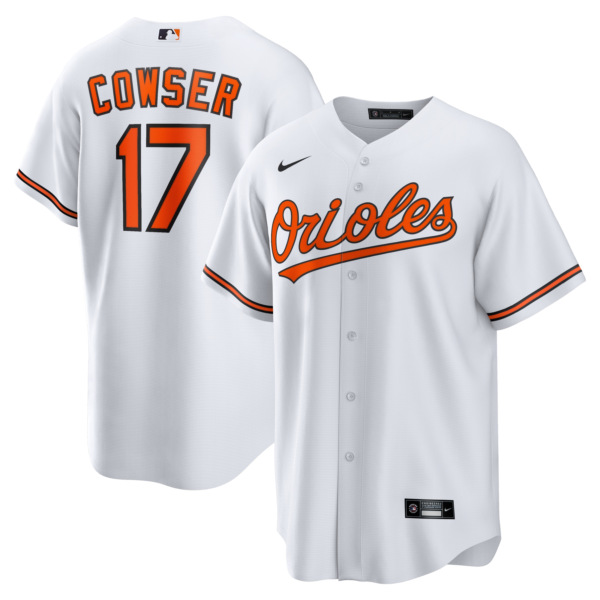 Colton Cowser Baltimore Orioles Home Jersey - White