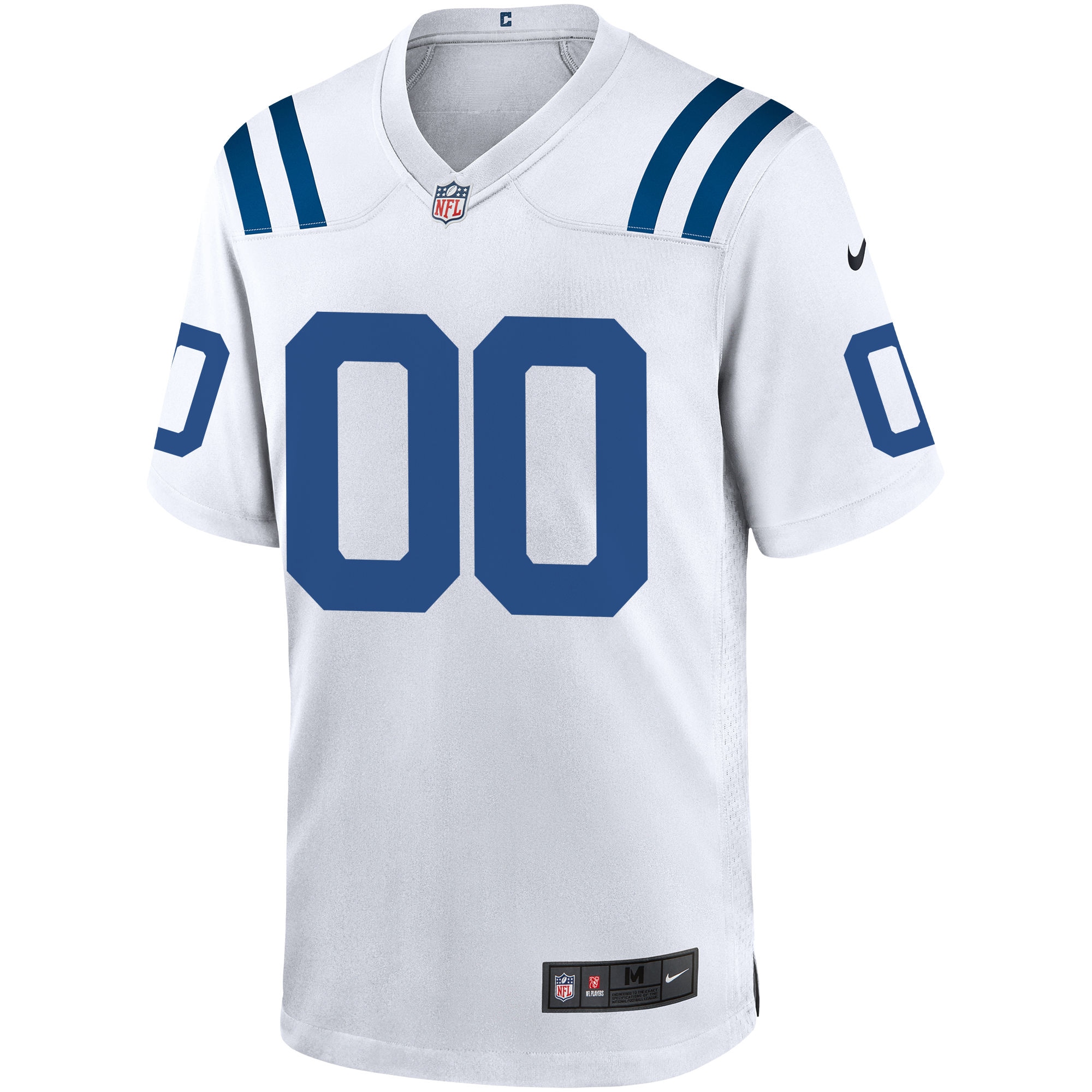 Alternative view of Colts White Custom Jersey nike - Nike Colts White Custom Jersey