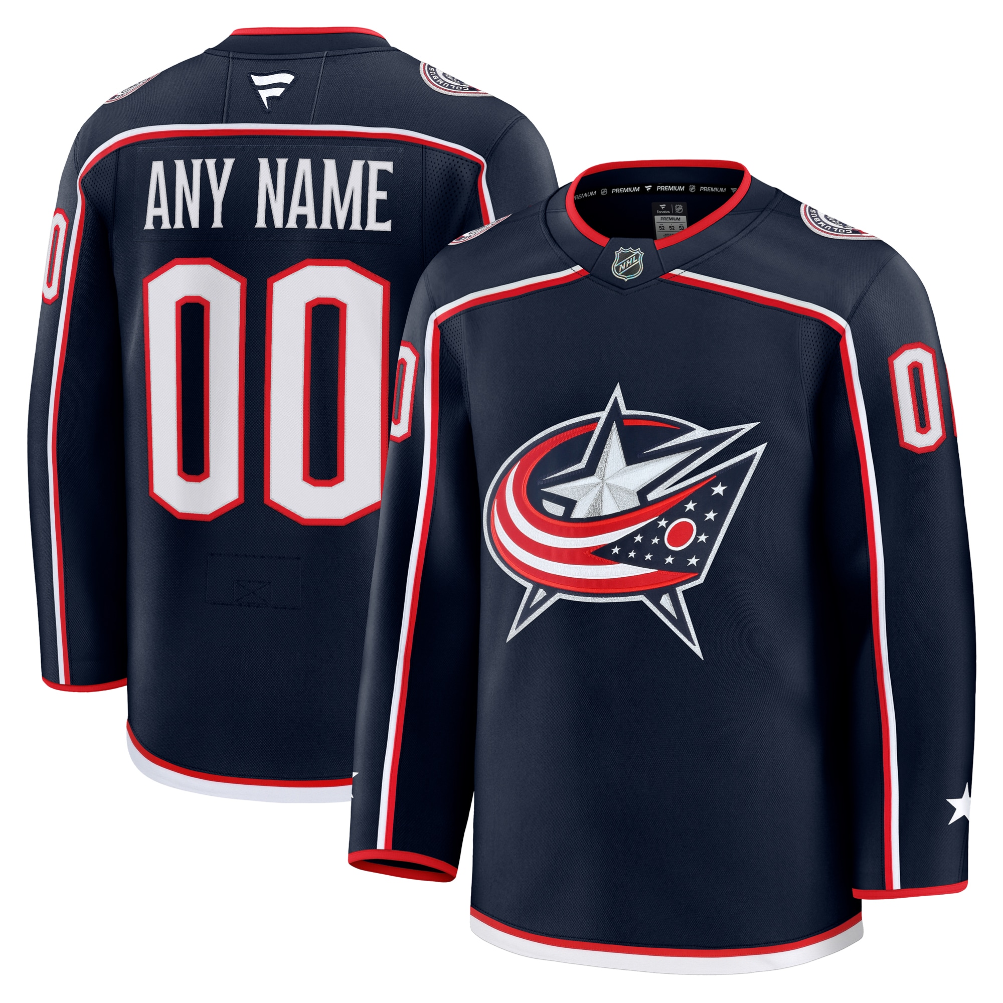 Columbus Blue Jackets Fanatics Home Premium Custom Jersey - Navy
