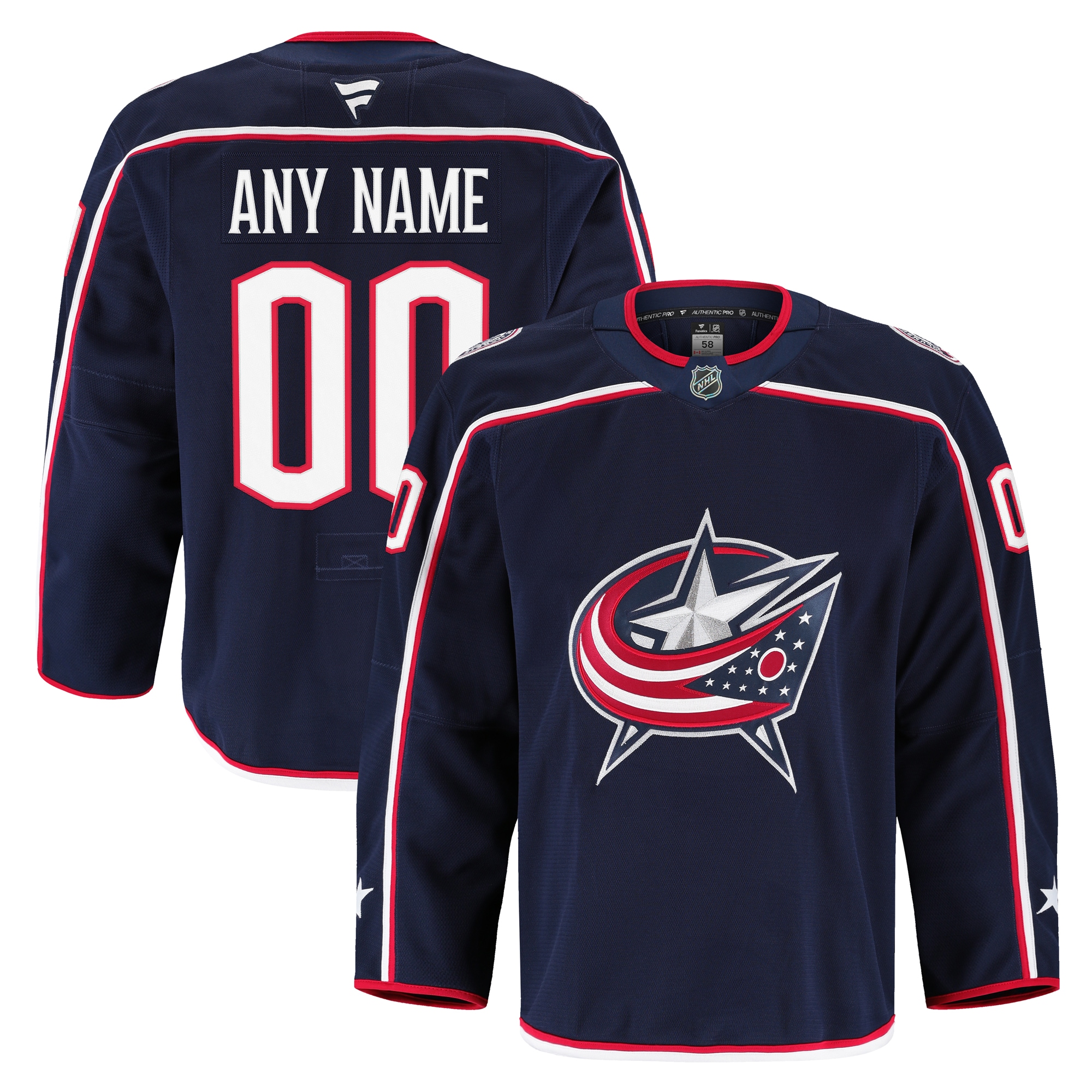 Columbus Blue Jackets Fanatics Home Pro Custom Jersey - Navy