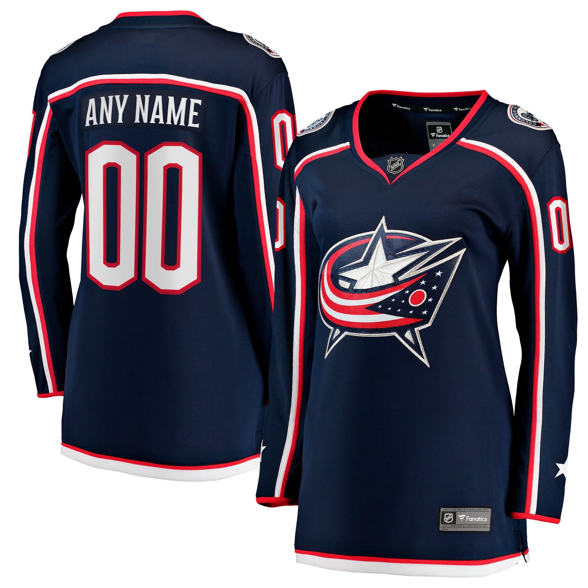 Columbus Blue Jackets Fanatics Women's Home Breakaway Custom Jersey - Navy