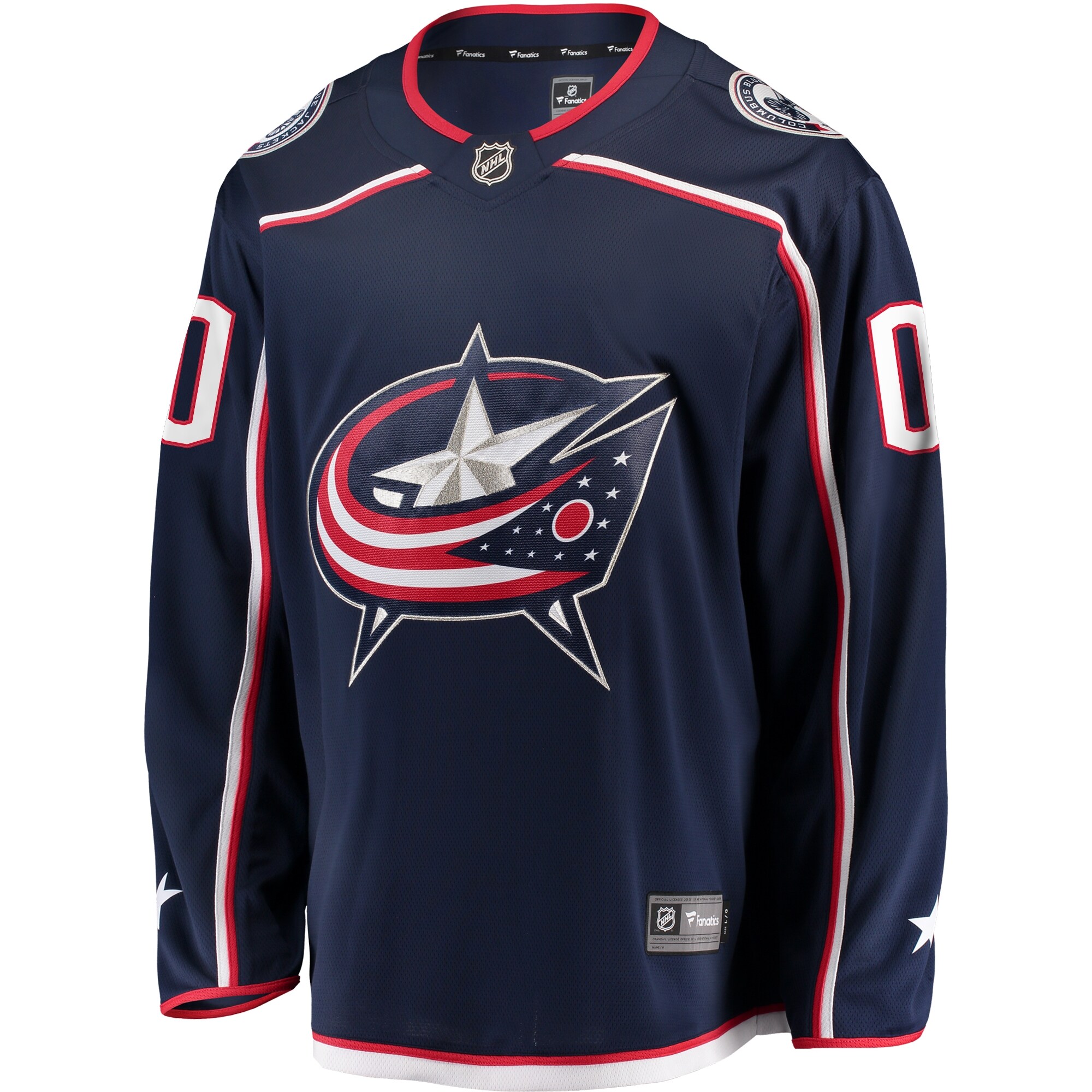 Alternative view of Columbus Blue Jackets Jersey - Fanatics Columbus Blue Jackets Navy