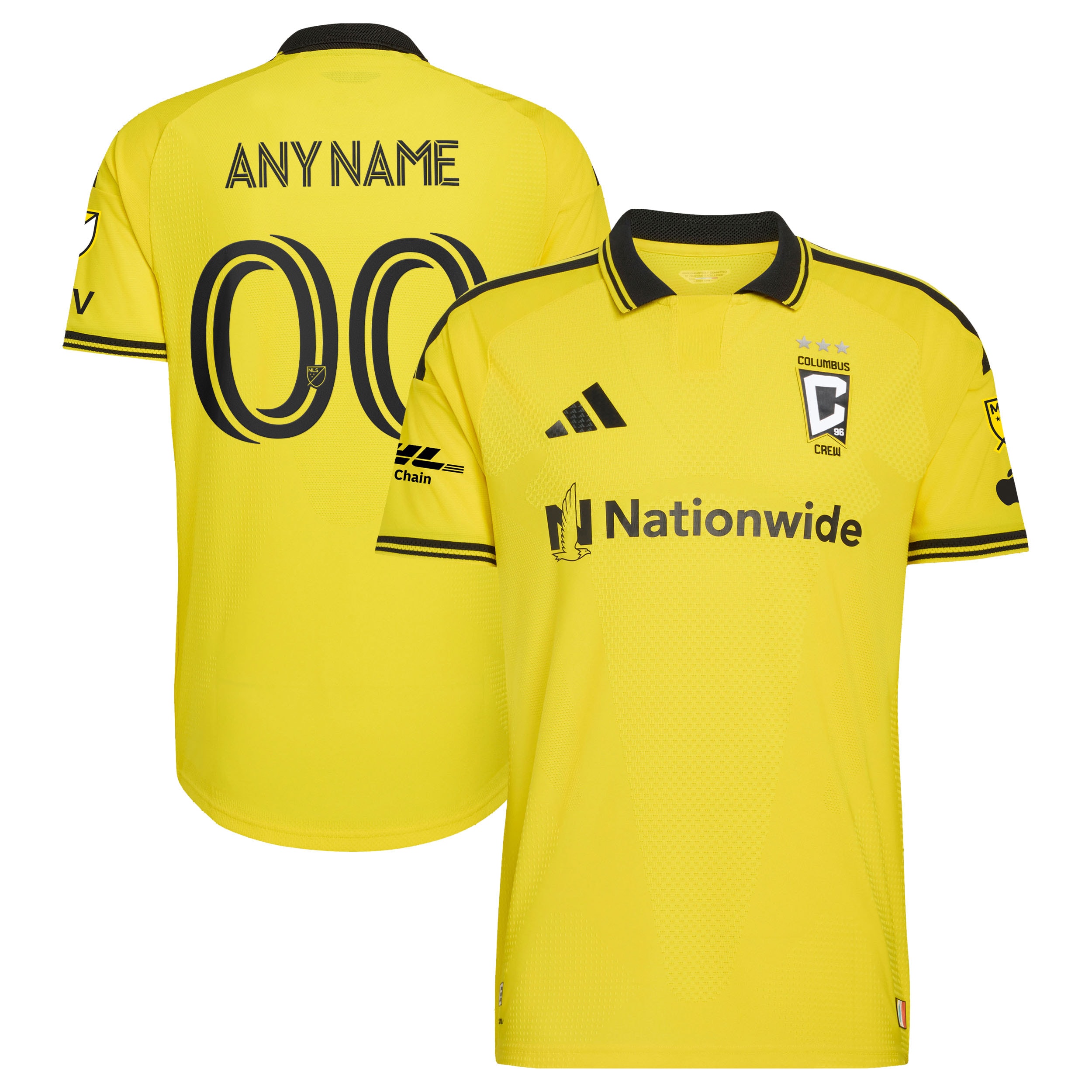 Columbus Crew 2026 The Crafted for Excellence Kit On-Field Patch Custom Jersey - Yellow
