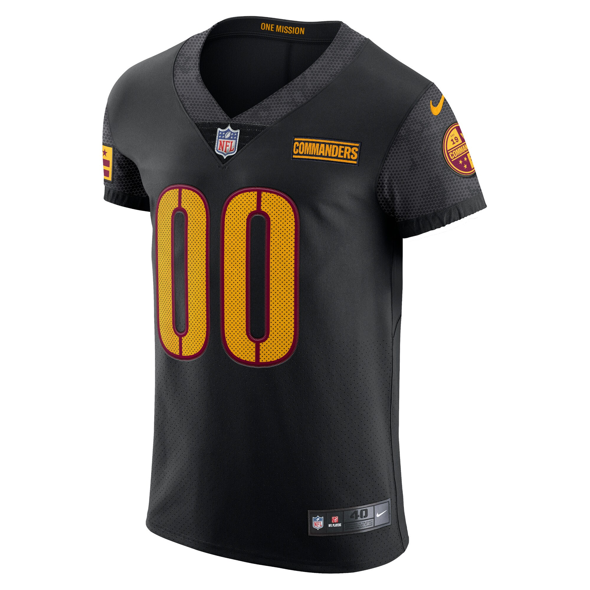 Alternative view of Commanders Black Alternate Jersey - Nike Custom NFL
