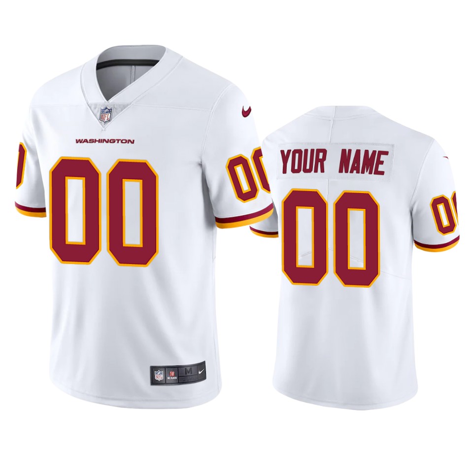 Commanders White Custom Jersey nike personalize - Nike Commanders