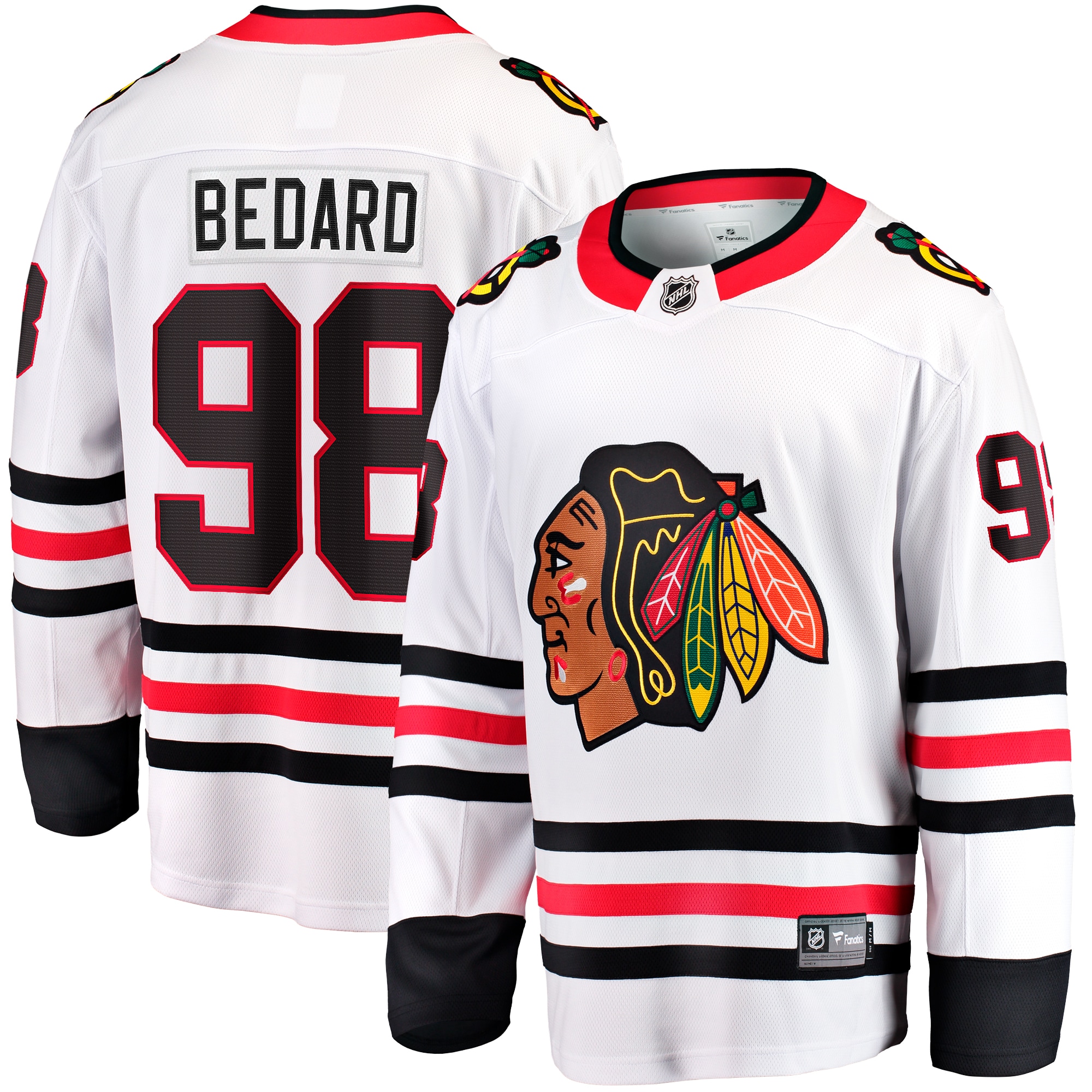 Connor Bedard Chicago Blackhawks Fanatics Away Breakaway Player Jersey