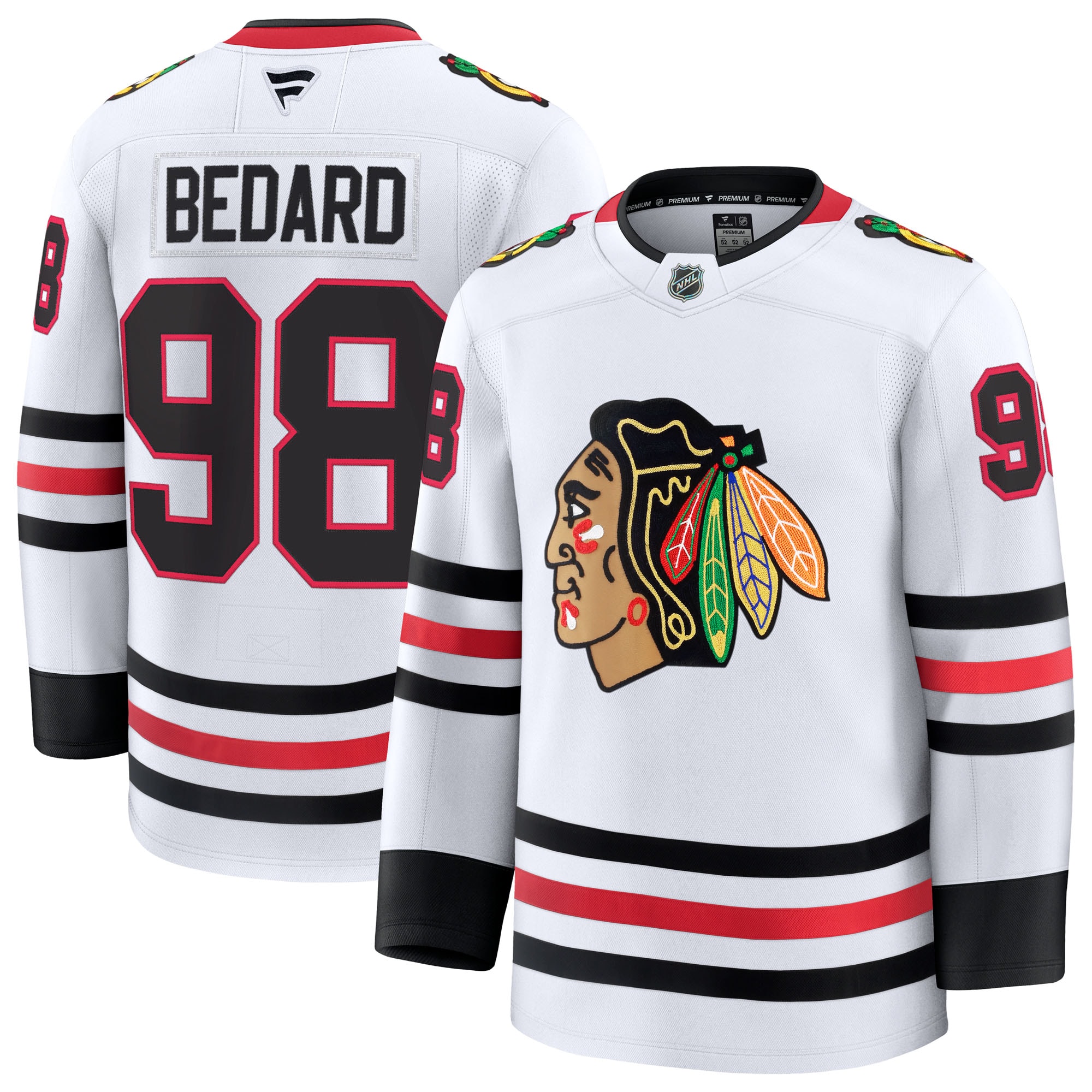 Connor Bedard Chicago Blackhawks Fanatics Away Premium Jersey