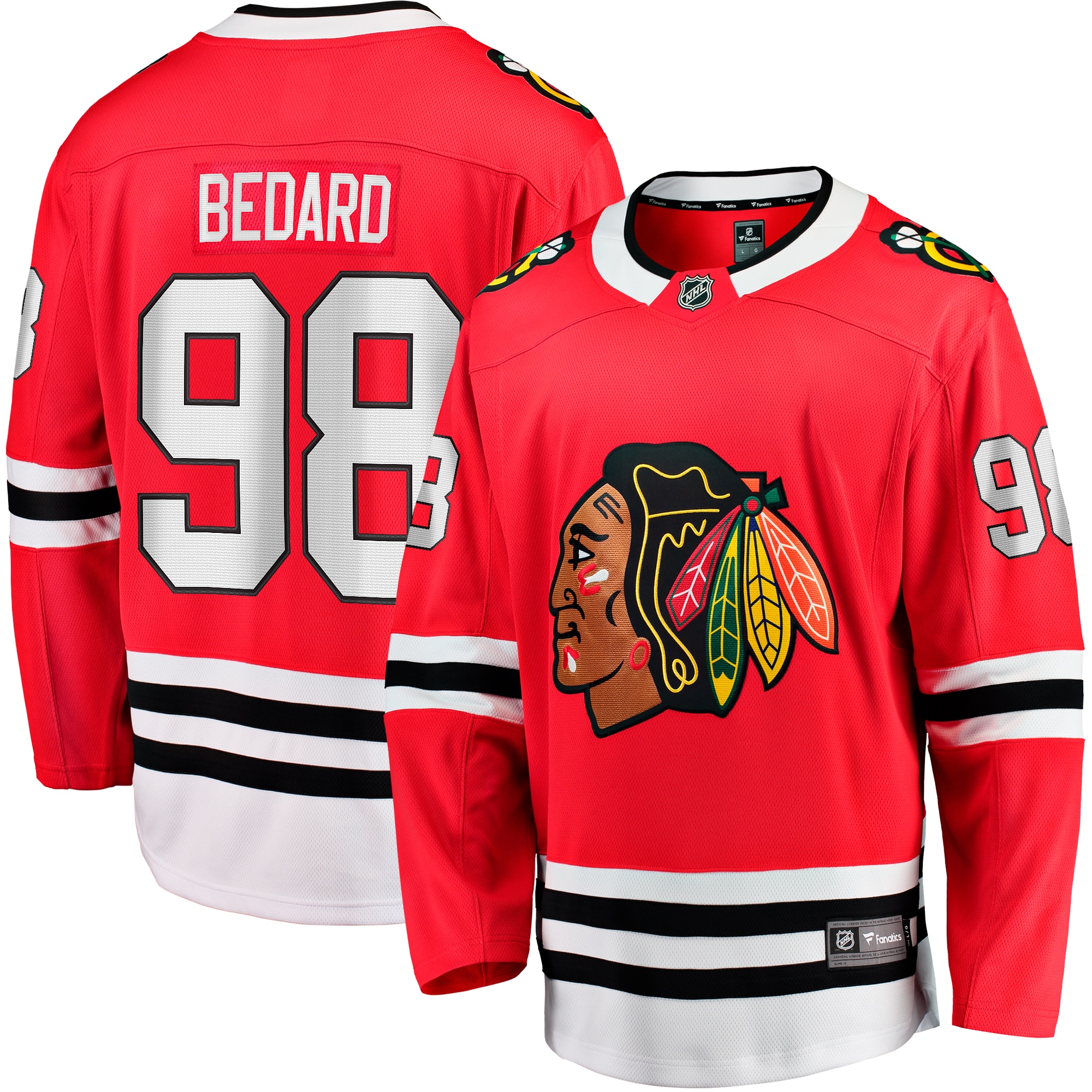 Connor Bedard Chicago Blackhawks Fanatics Home Breakaway Player Jersey - Red
