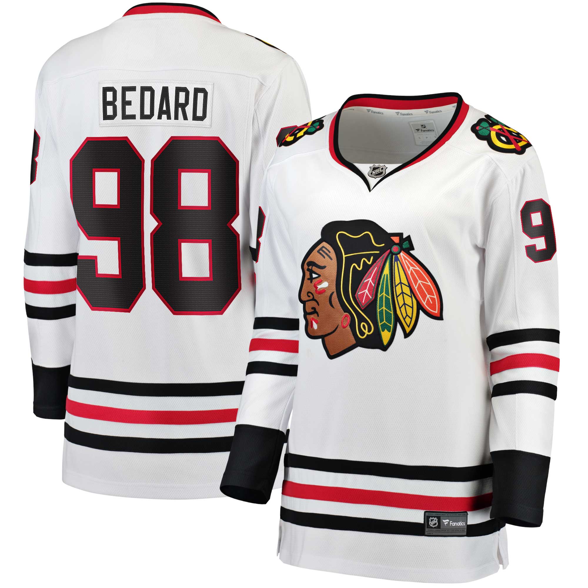 Connor Bedard Chicago Blackhawks Fanatics Women's Away Breakaway Jersey - White