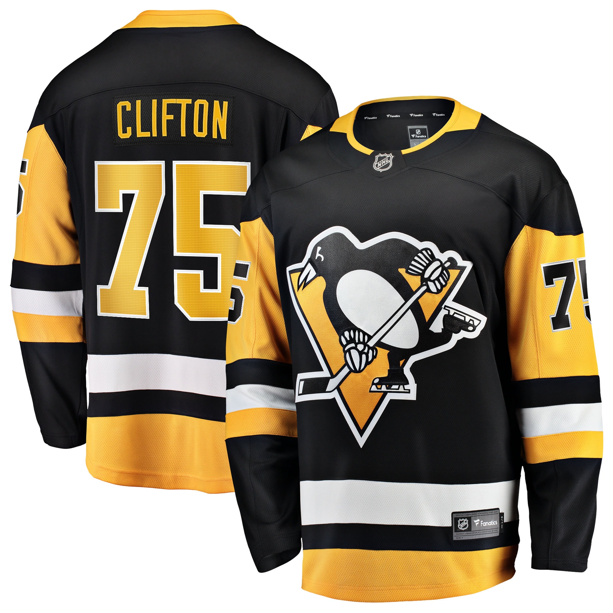 Connor Clifton Pittsburgh Penguins Fanatics Home Breakaway Jersey - Black