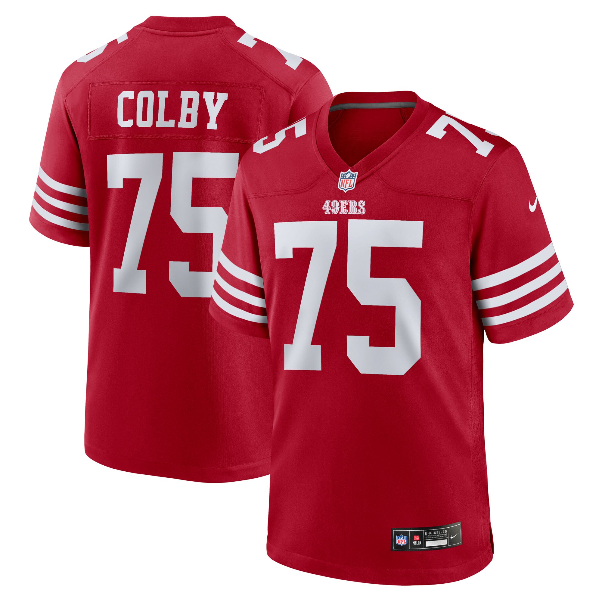 Connor Colby San Francisco 49ers Team Game Jersey - Scarlet