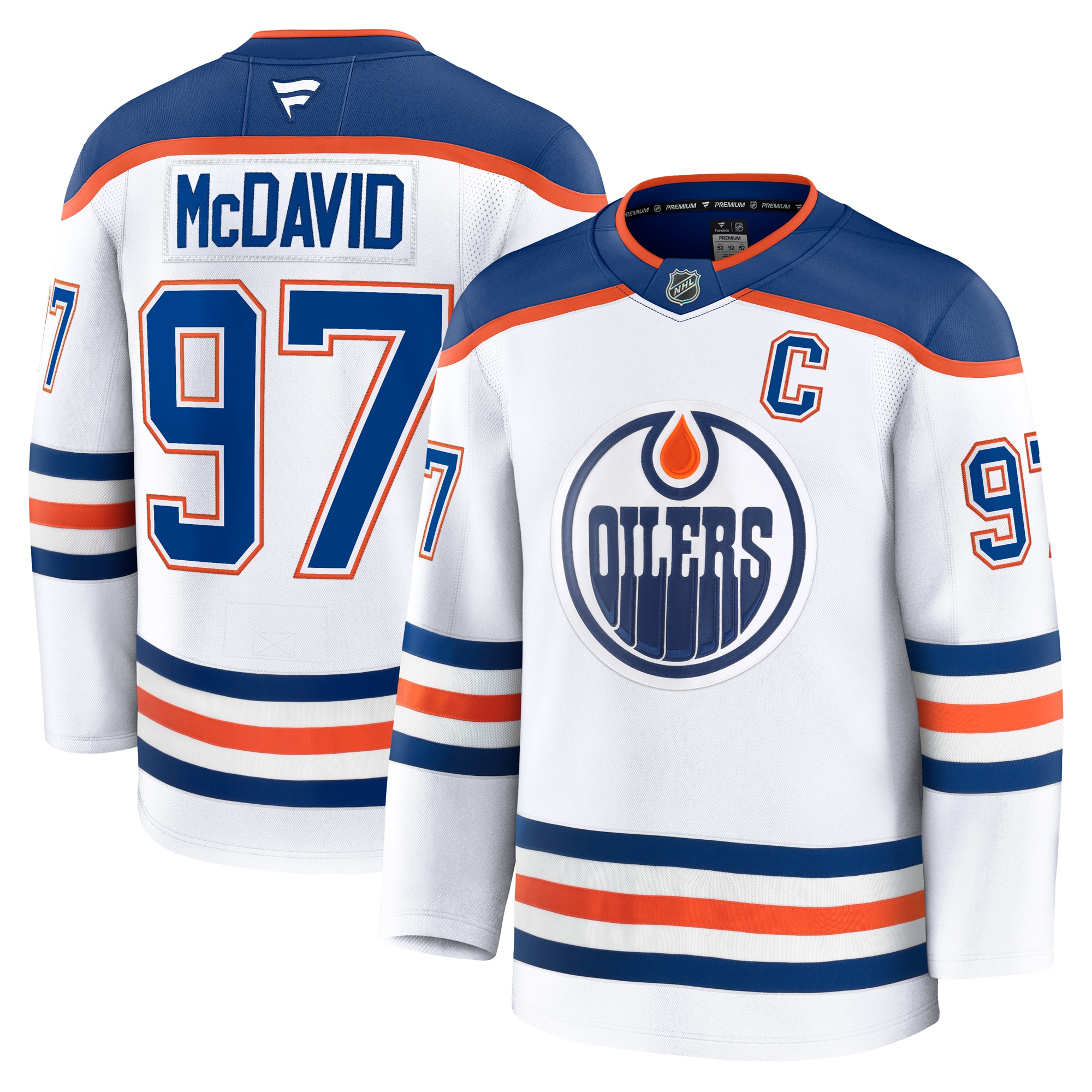 Connor McDavid Edmonton Oilers Fanatics Away Premium Jersey