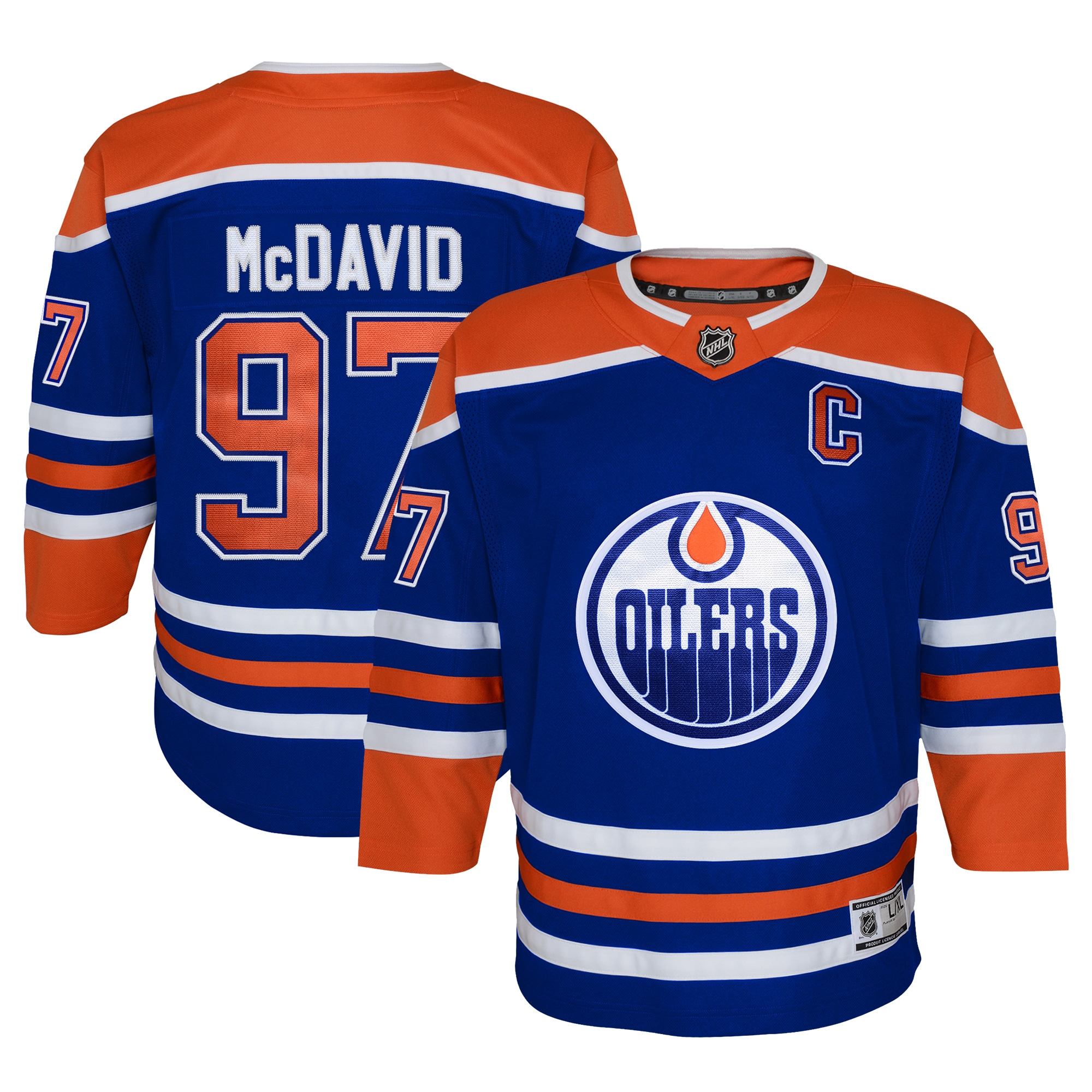 Connor McDavid Edmonton Oilers Youth Home Premier Player Jersey - Royal
