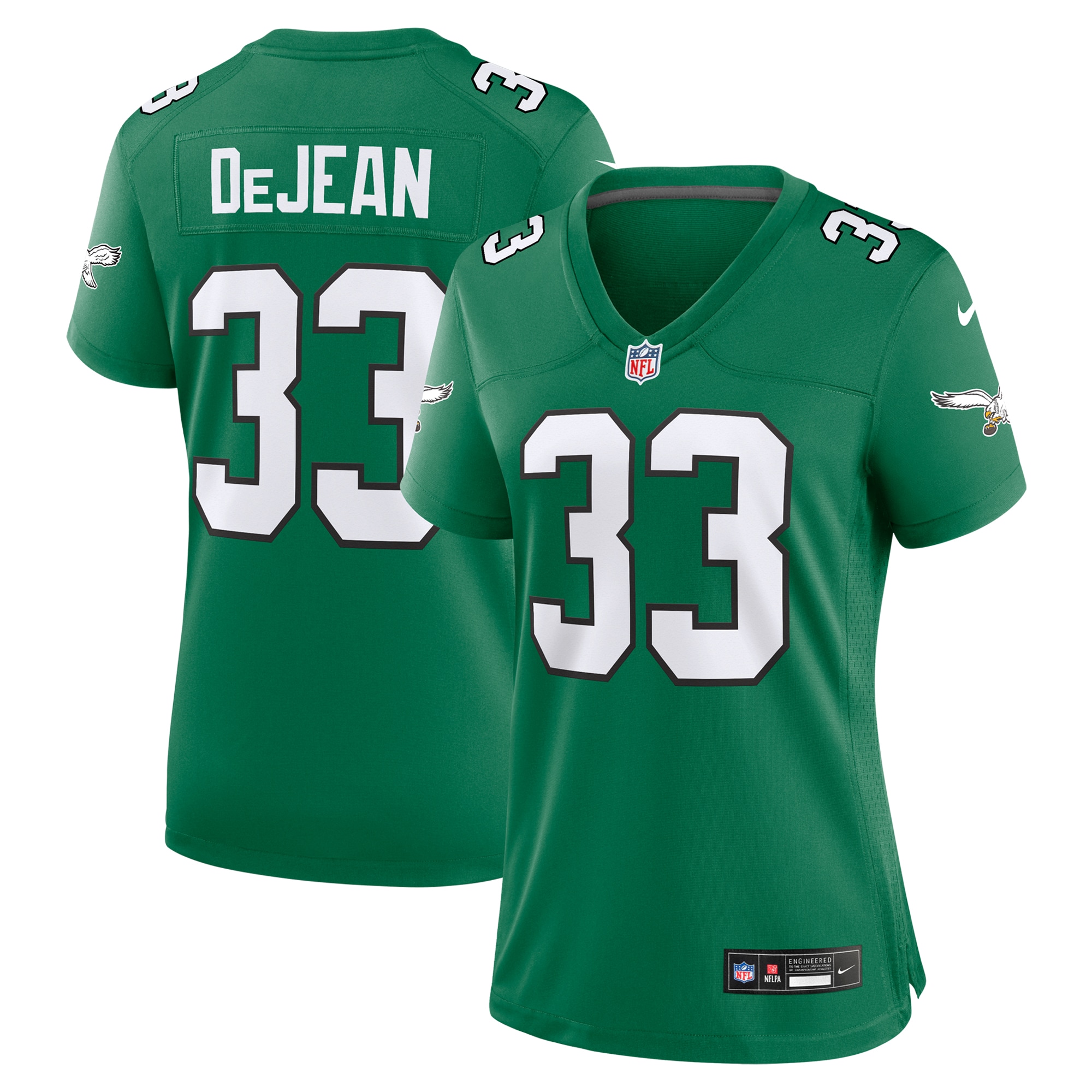 Cooper DeJean Philadelphia Eagles Women's Alternate Game Jersey - Kelly Green