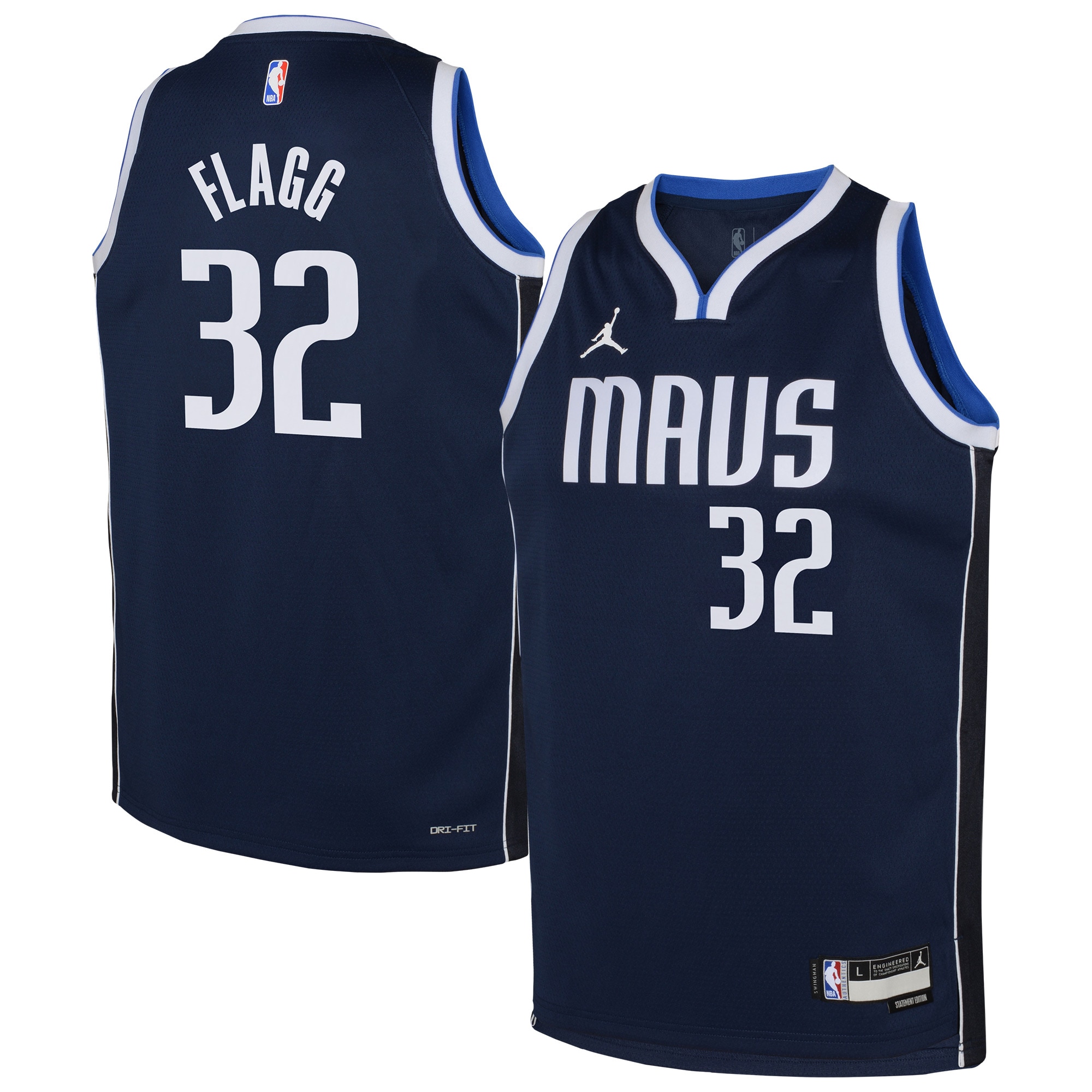 Cooper Flagg Dallas Mavericks Jordan Brand Youth Swingman Jersey - Statement Edition - Navy