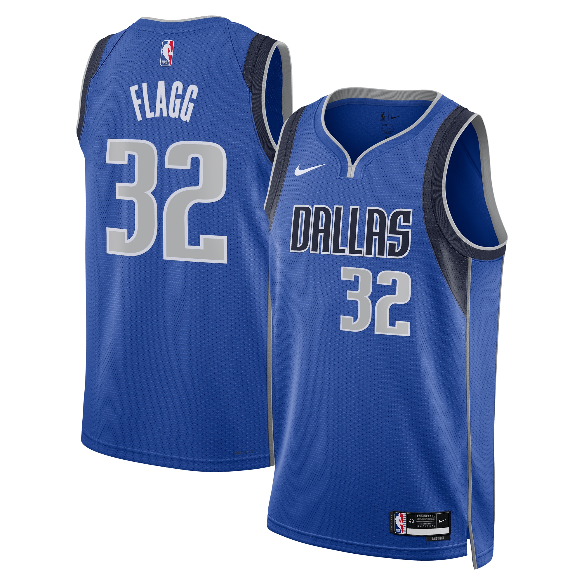 Cooper Flagg Dallas Mavericks Unisex 2025 Draft First Round Pick Swingman Jersey - Icon Edition - Blue