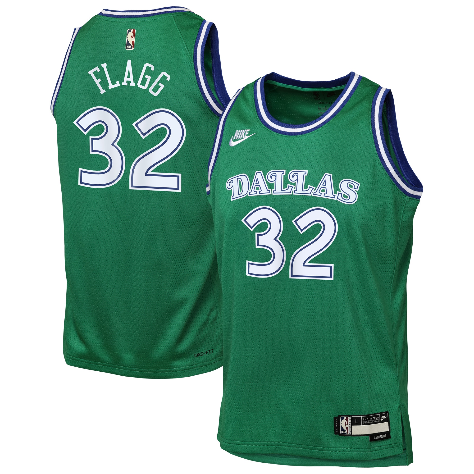 Cooper Flagg Dallas Mavericks Youth Swingman Jersey - Classic Edition - Green