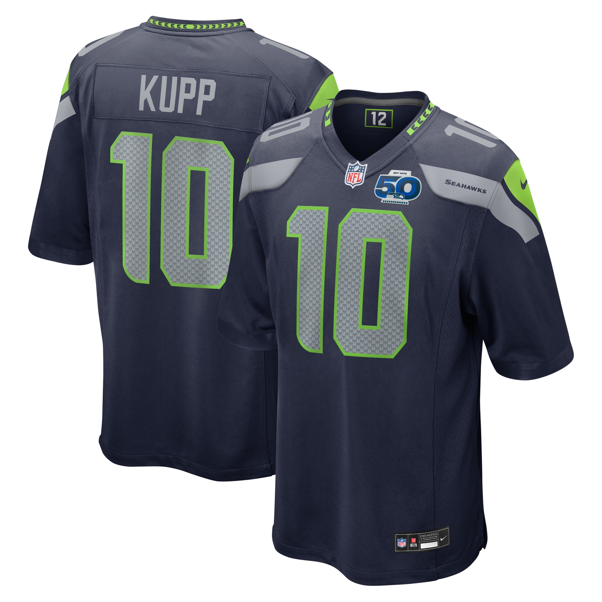 Cooper Kupp Seattle Seahawks Team 50th Season Game Jersey