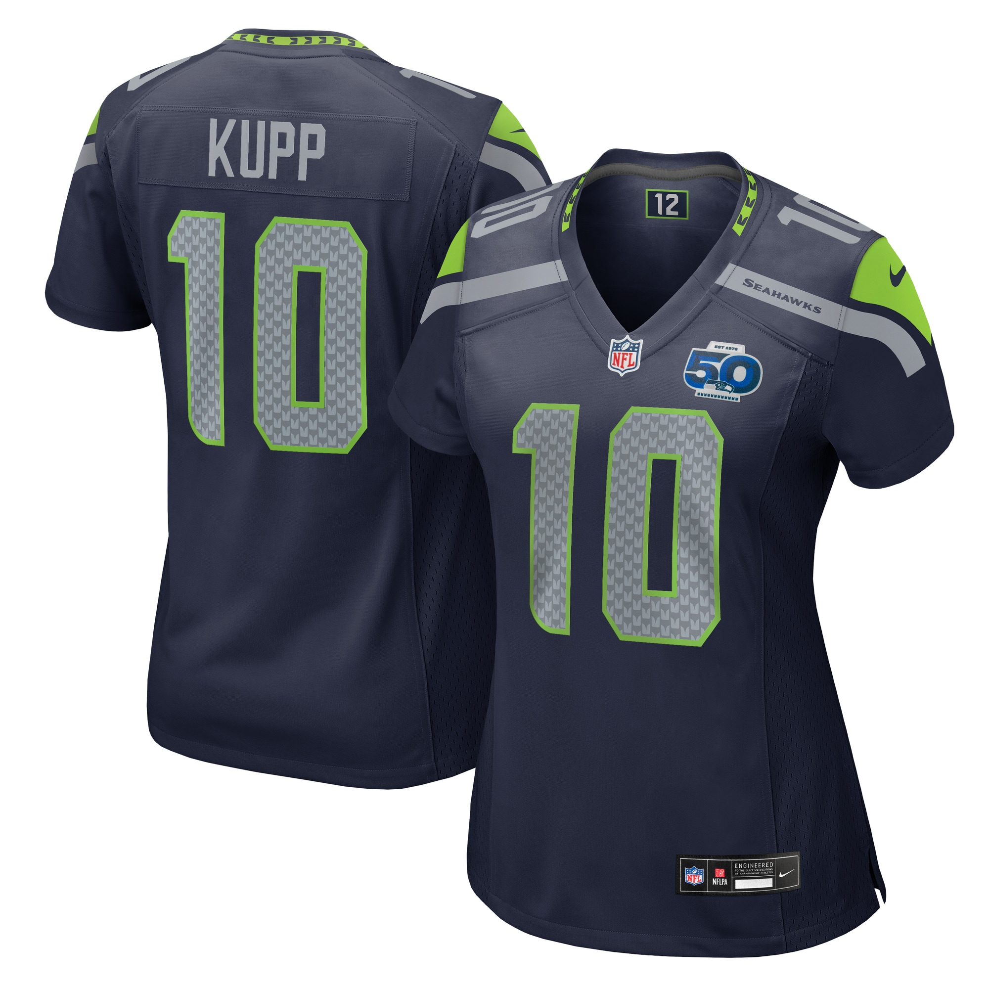 Cooper Kupp Seattle Seahawks Women's Team 50th Season Game Jersey