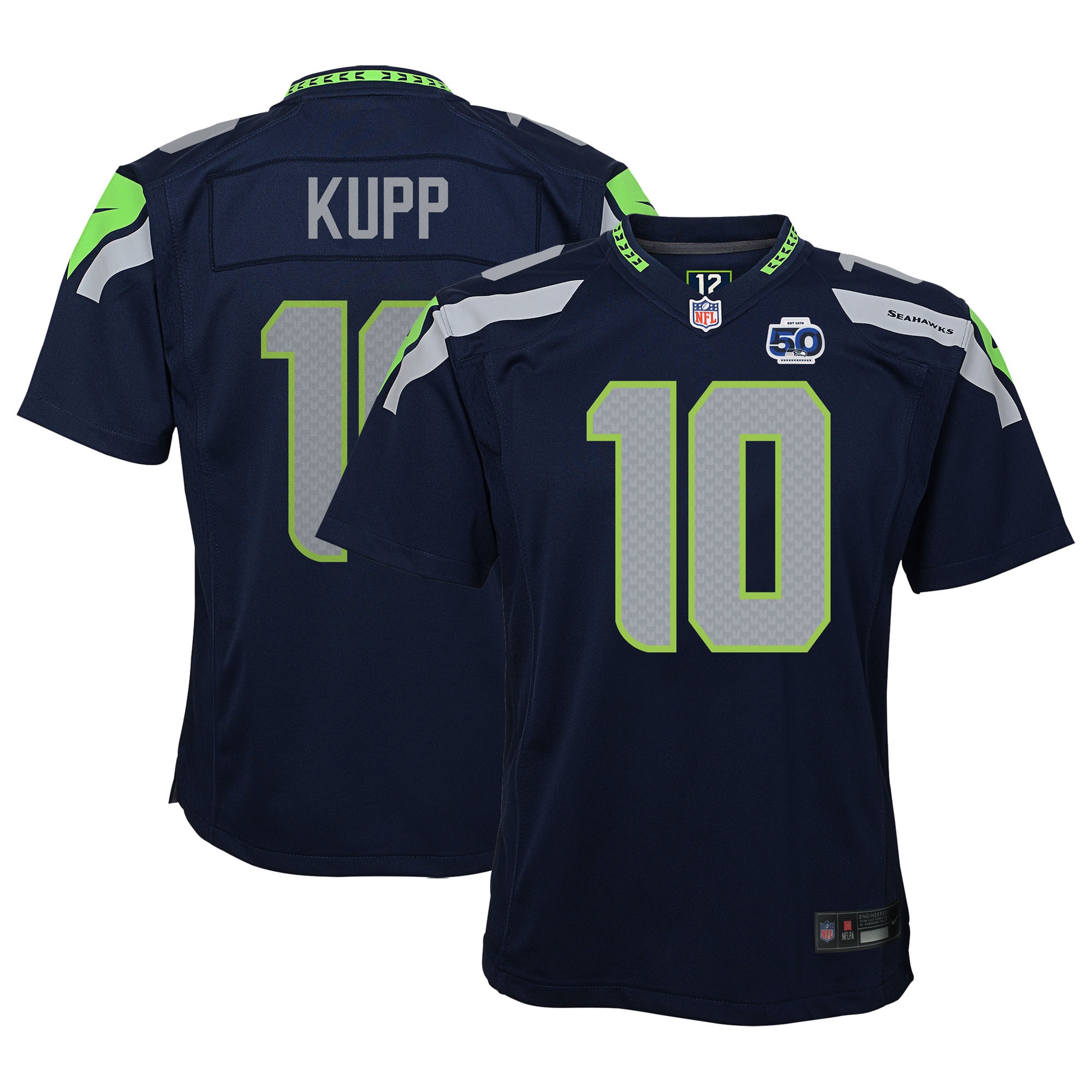 Cooper Kupp Seattle Seahawks Youth 50th Season Game Jersey - College Navy