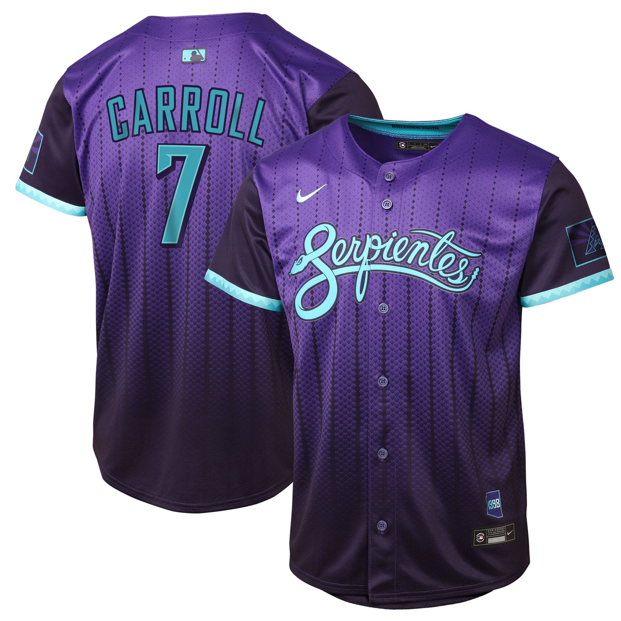 Corbin Carroll Arizona Diamondbacks Youth 2025 City Connect Limited Player Jersey - Purple
