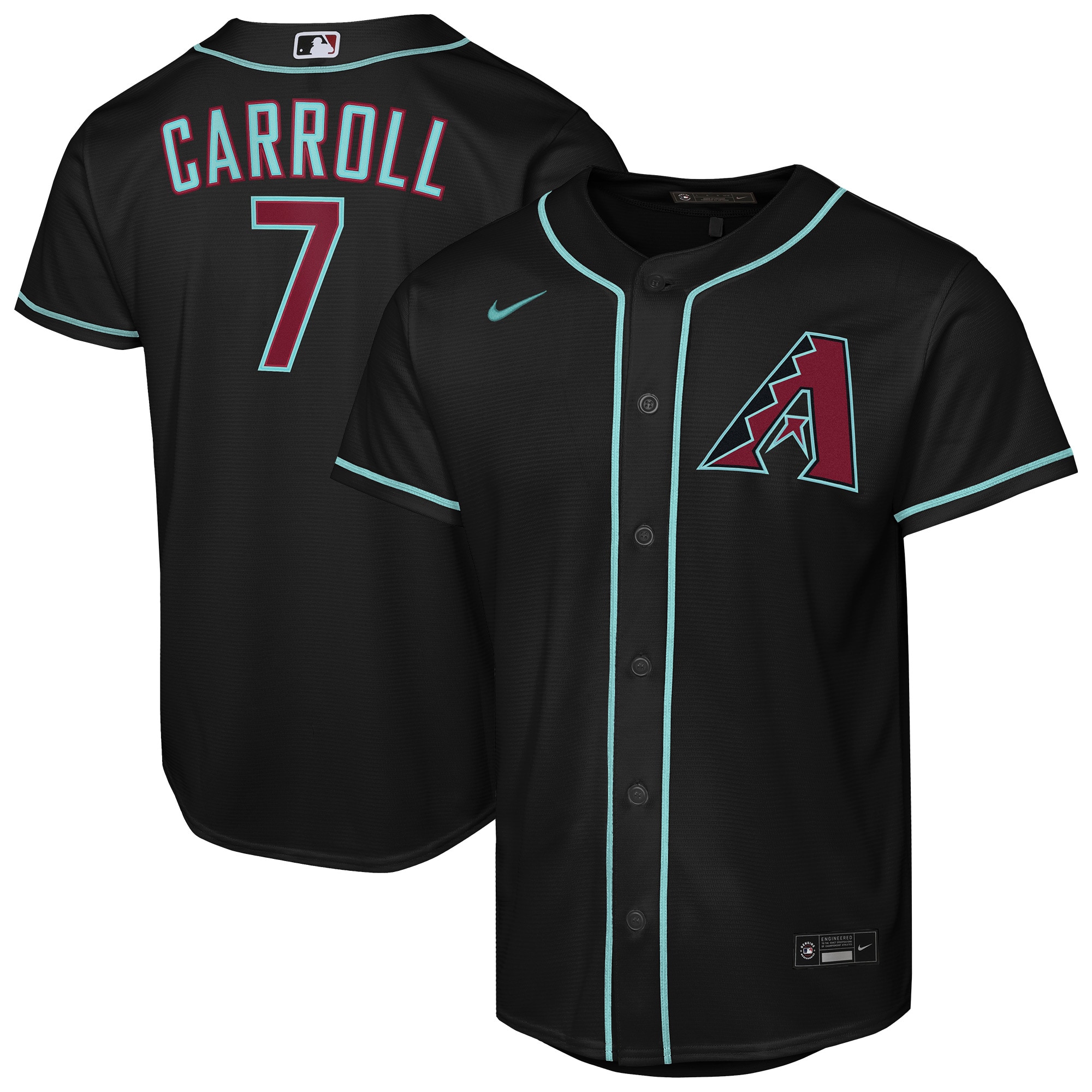 Corbin Carroll Arizona Diamondbacks Youth Alternate Jersey - Black