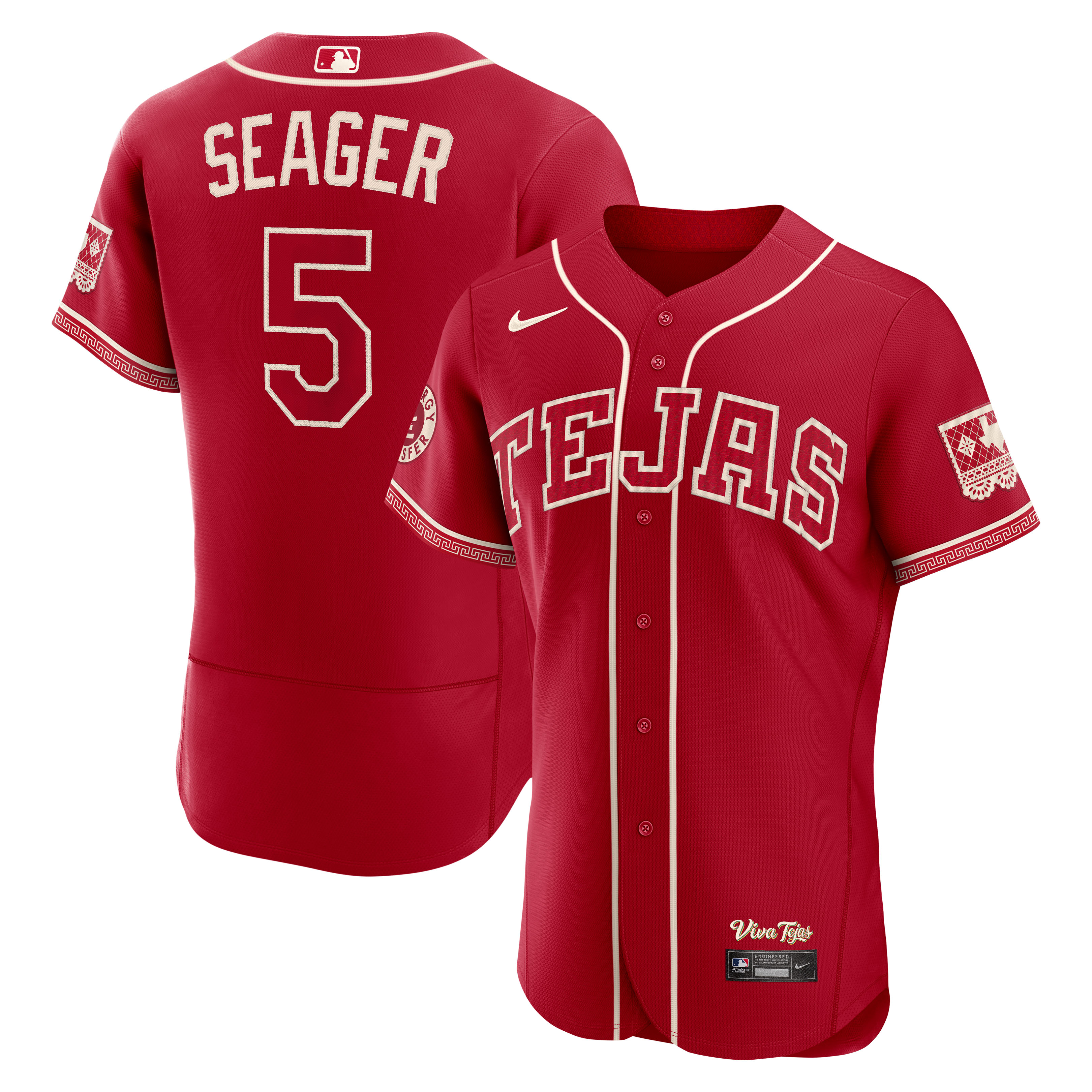 Corey Seager Texas Rangers 2026 City Connect Sponsor Patch Jersey - Red
