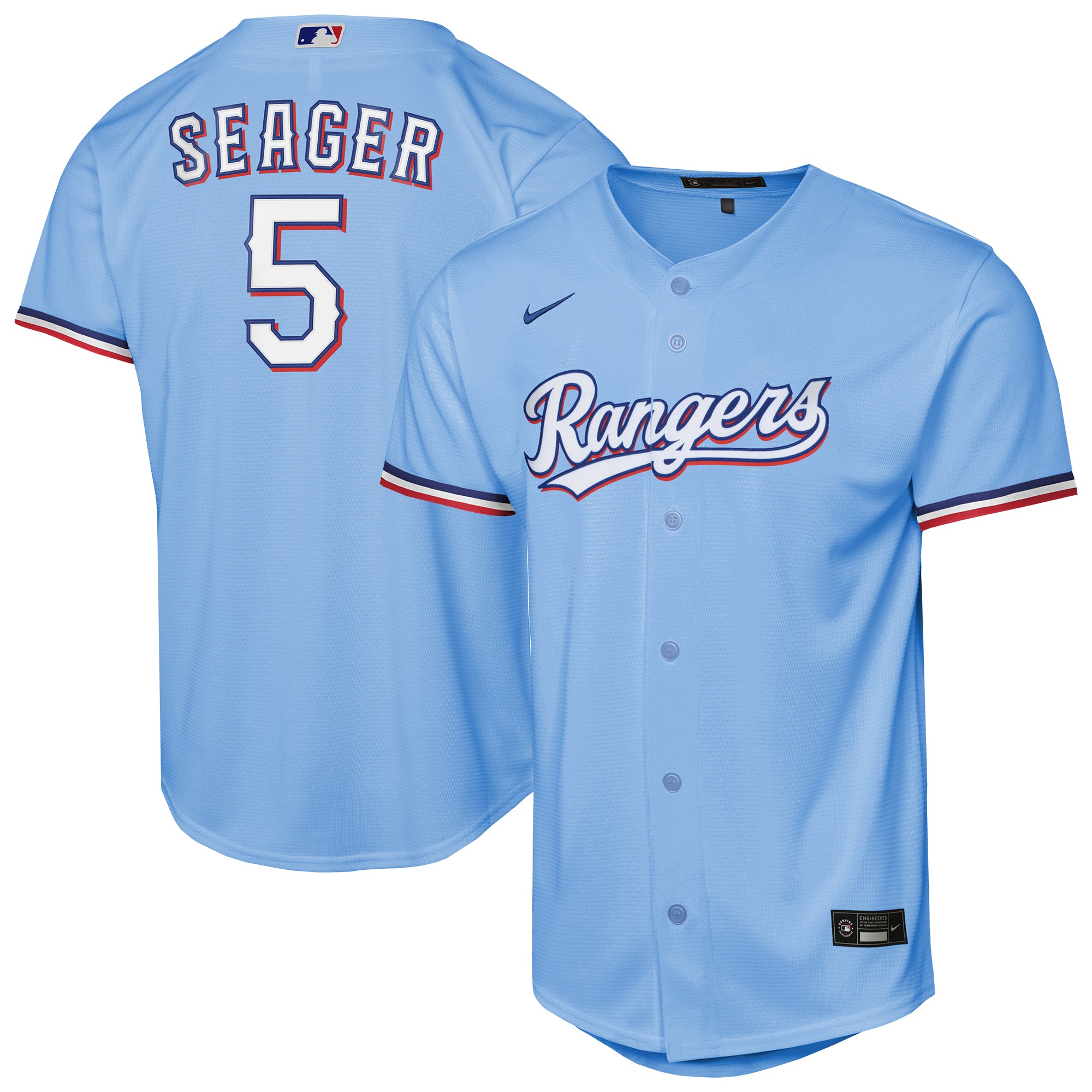 Corey Seager Texas Rangers Youth Alternate Jersey - Light Blue