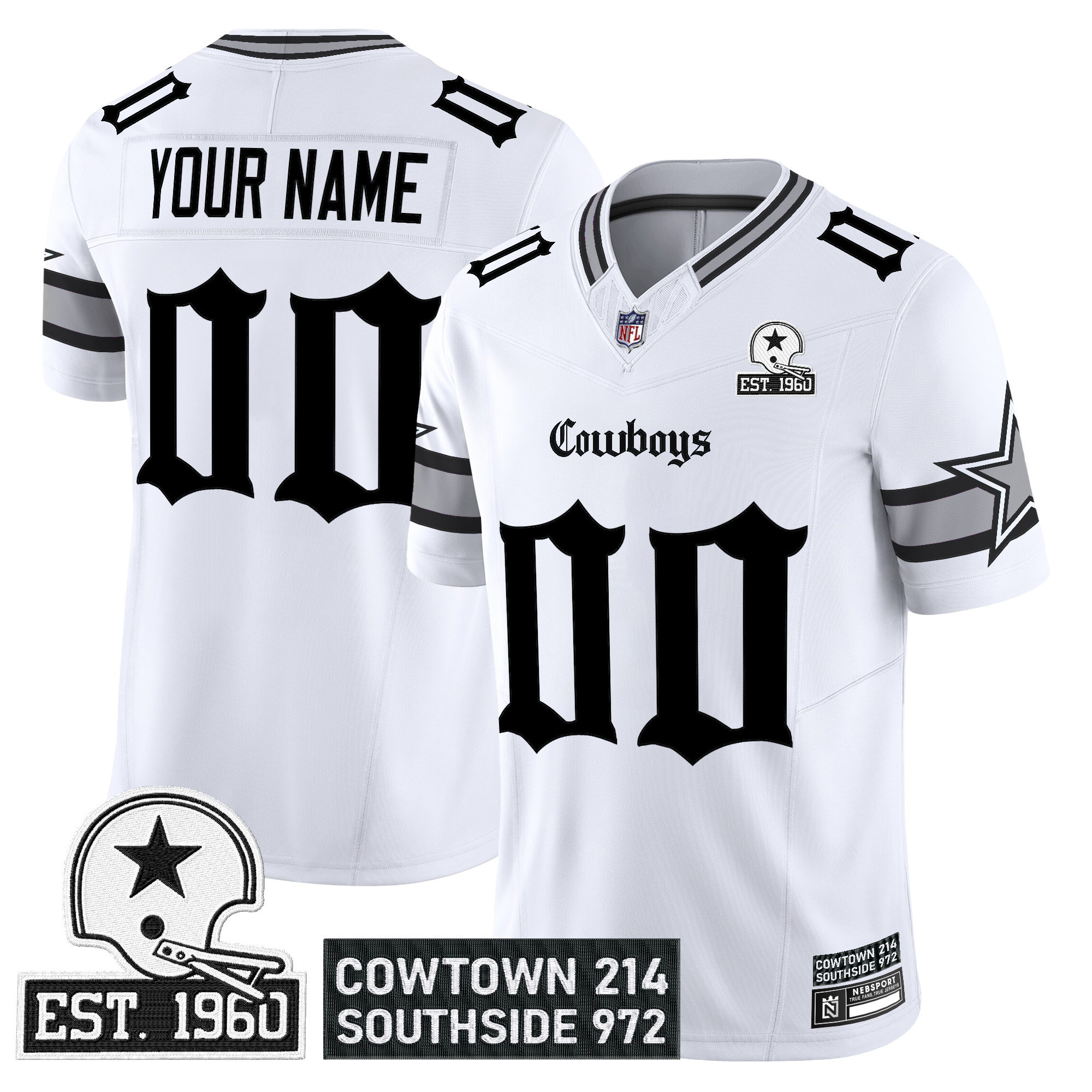 Alternative view of Cowboys Black Custom Jersey - Dallas - Nike