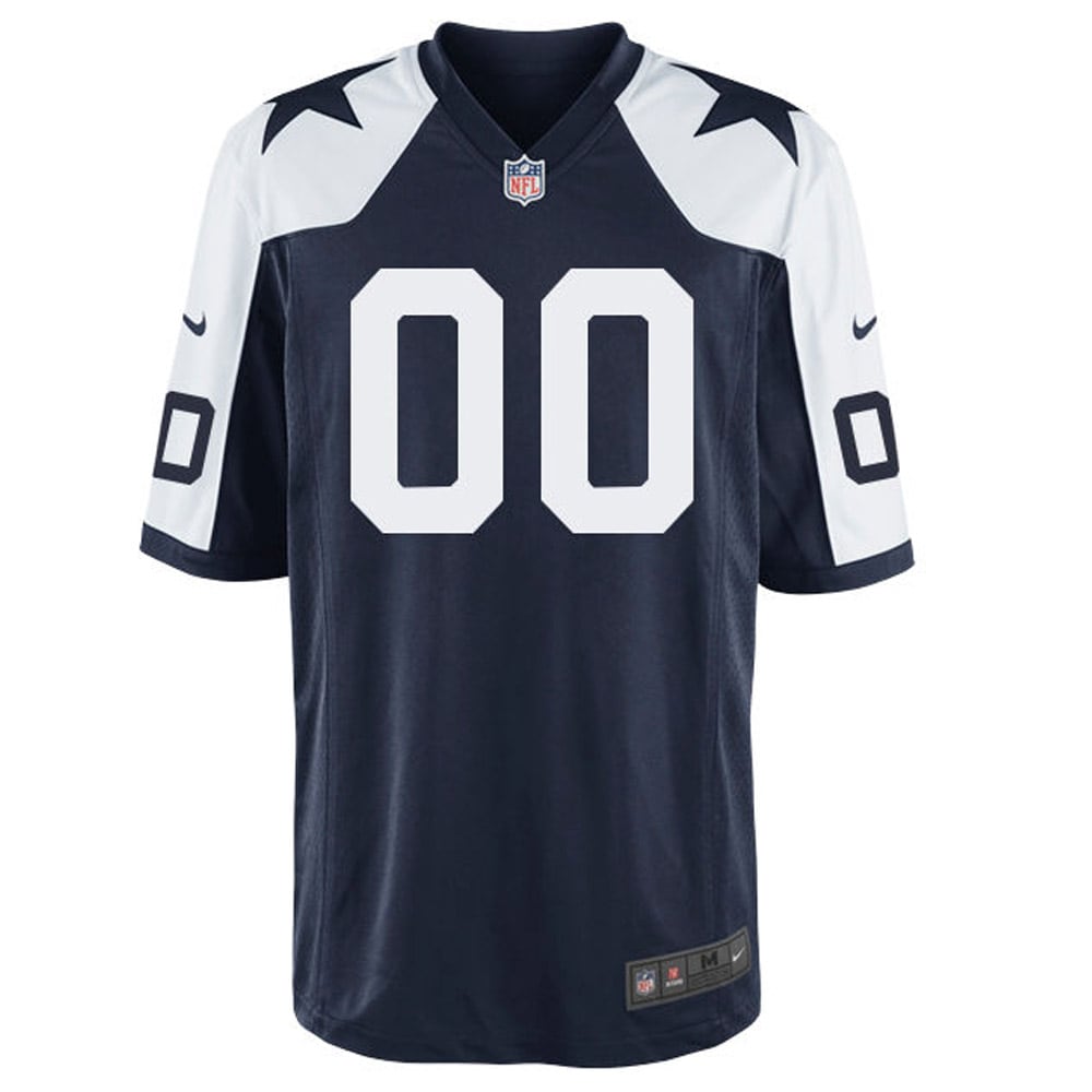 Alternative view of Cowboys Navy Custom Jersey nike design - Cowboys Navy Custom Jersey