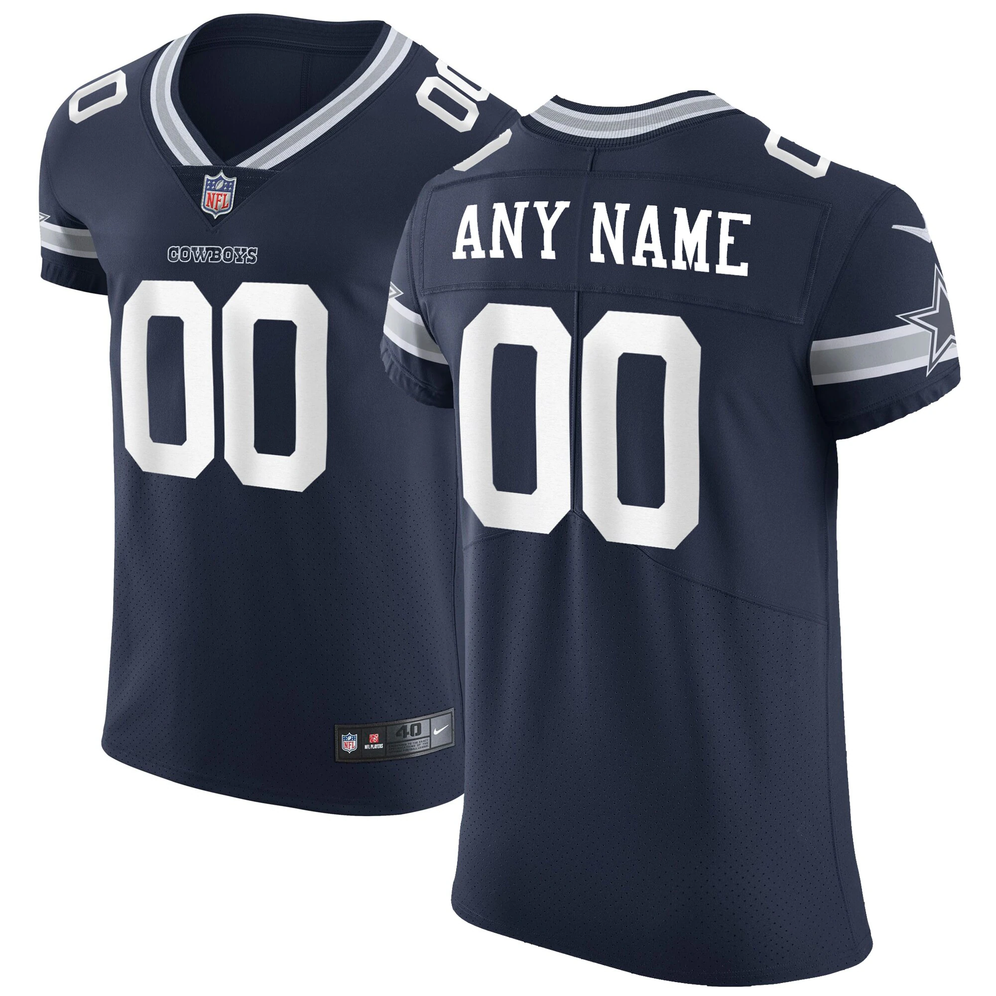 Cowboys Navy Custom Jersey nike - Nike Cowboys Navy Custom Jersey 2