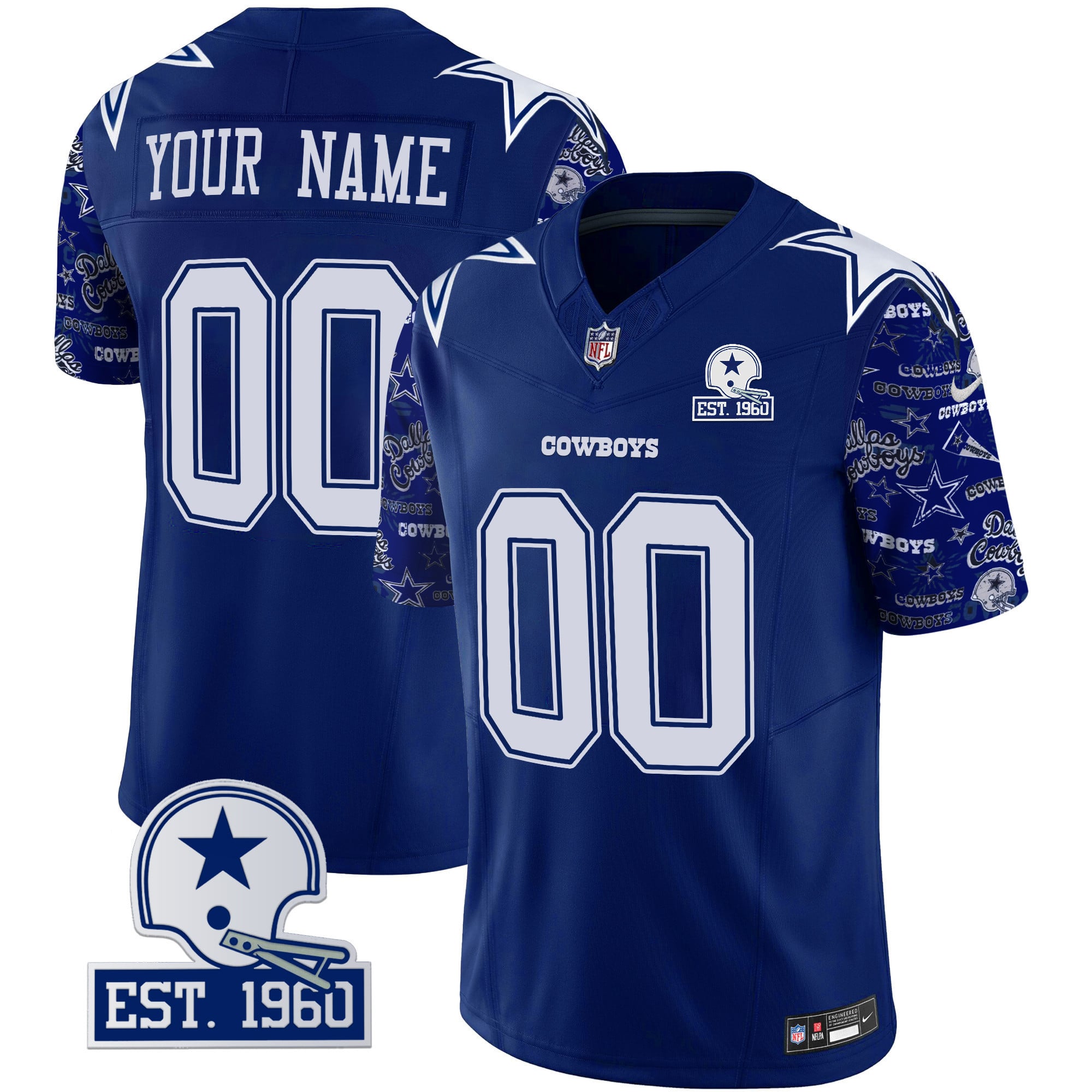Cowboys Navy Jersey Personalized - Nike Cowboys Navy Jersey