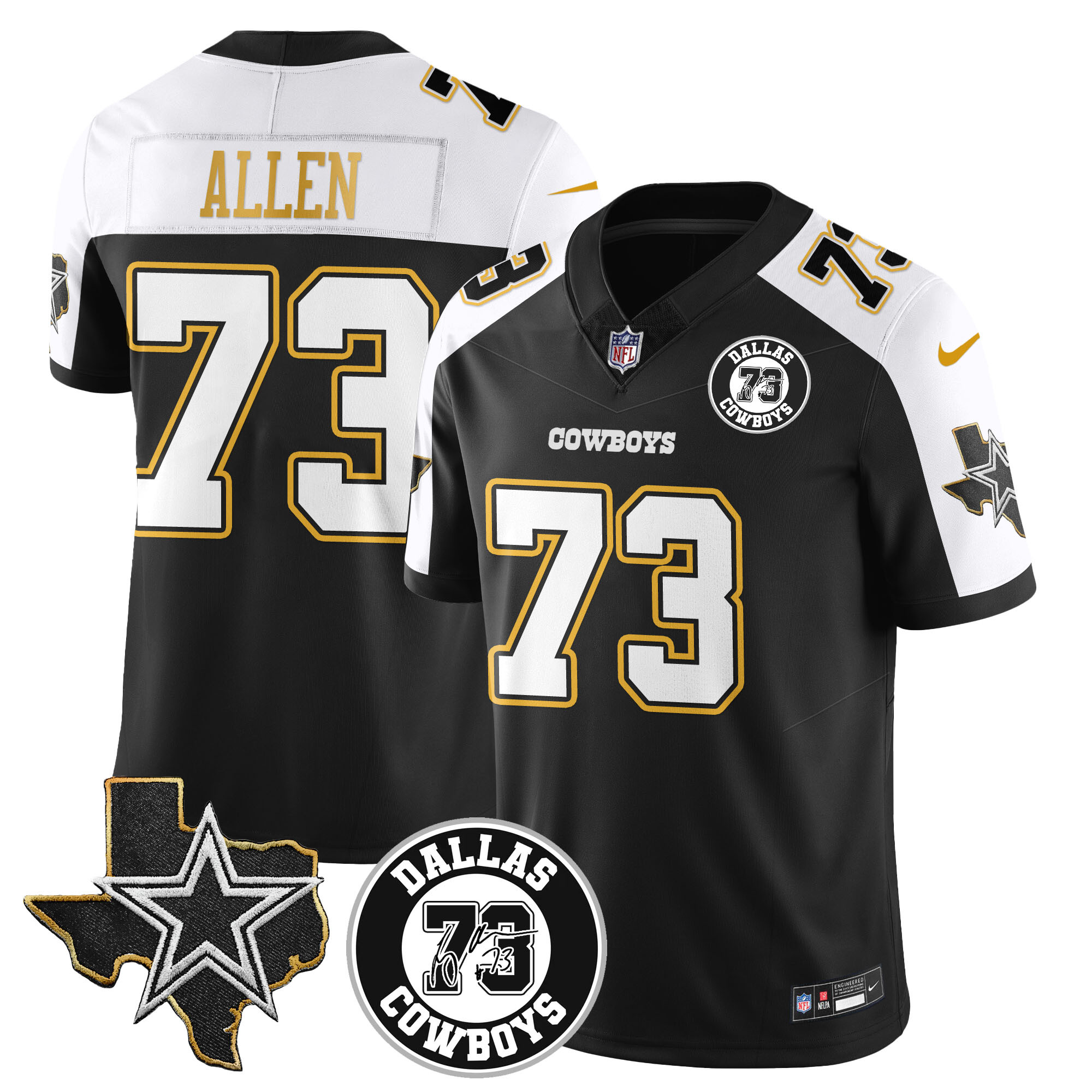 Alternative view of Cowboys Parsons Black Jersey nike - Nike Cowboys Parsons #11 Jersey