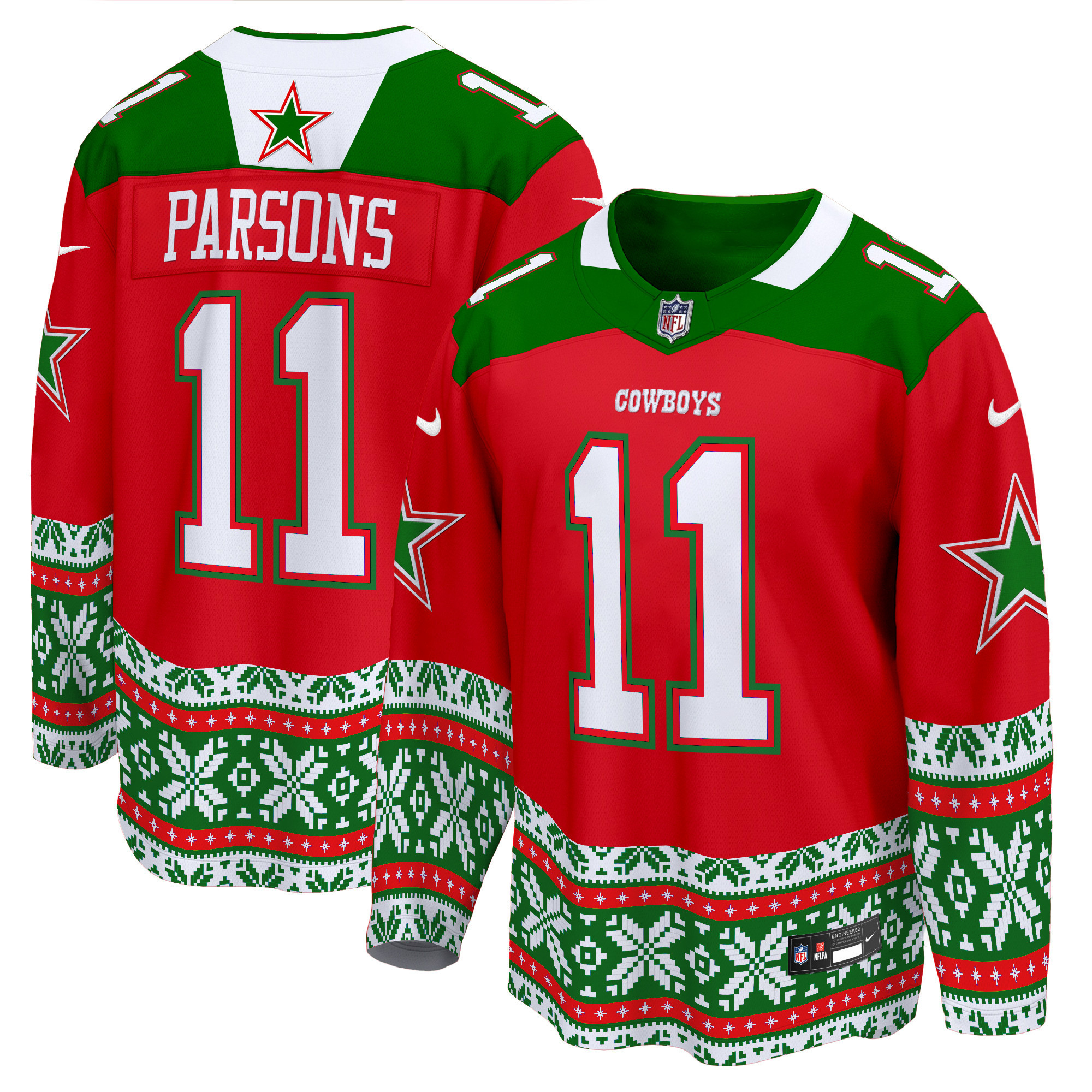 Cowboys Parsons Christmas Jersey - Nike Cowboys Parsons #11 Christmas