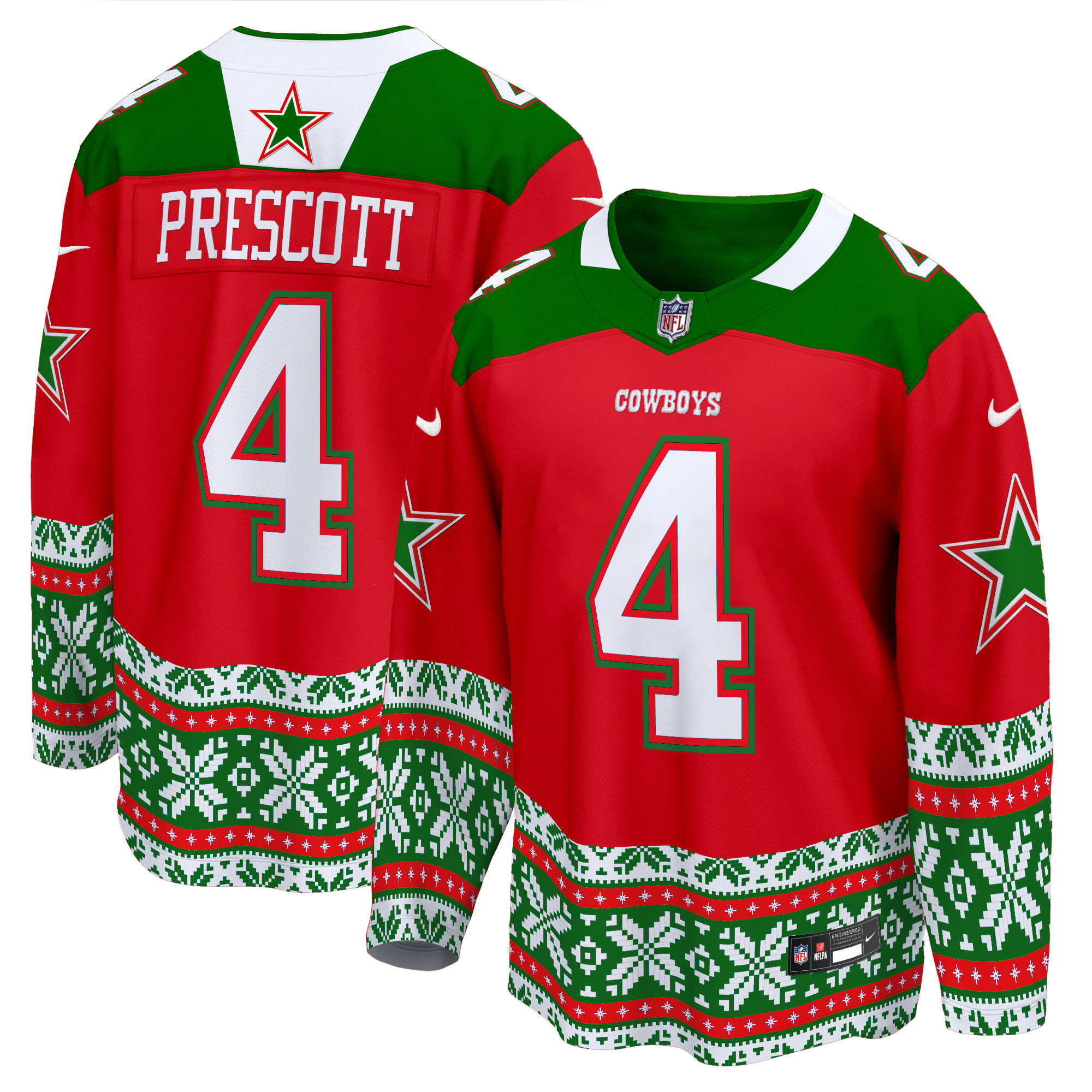 Alternative view of Cowboys Parsons Christmas Jersey - Nike Cowboys Parsons #11 Christmas