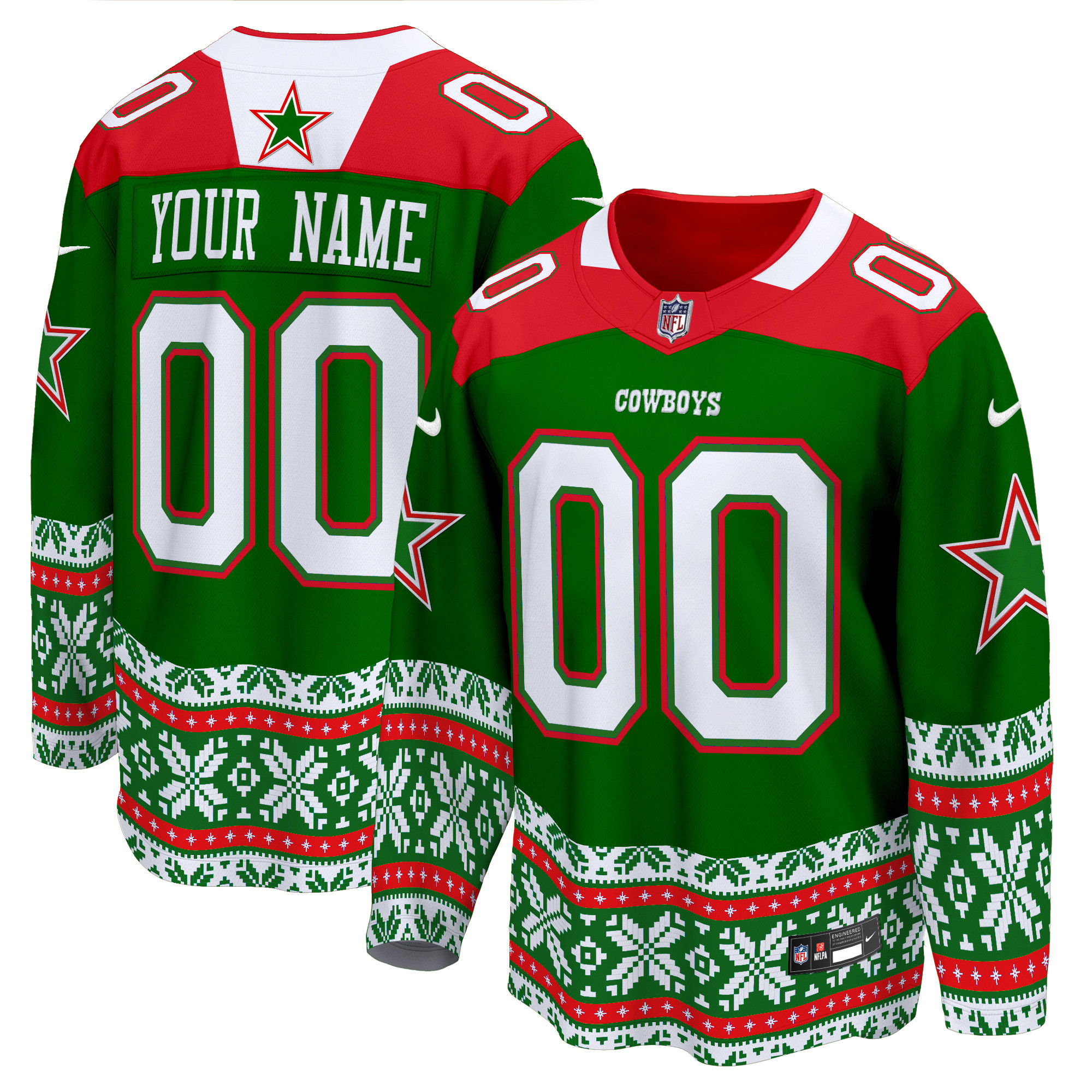 Alternative view of Cowboys Ugly Christmas Jersey - Cowboys Ugly Christmas Sweater Jersey