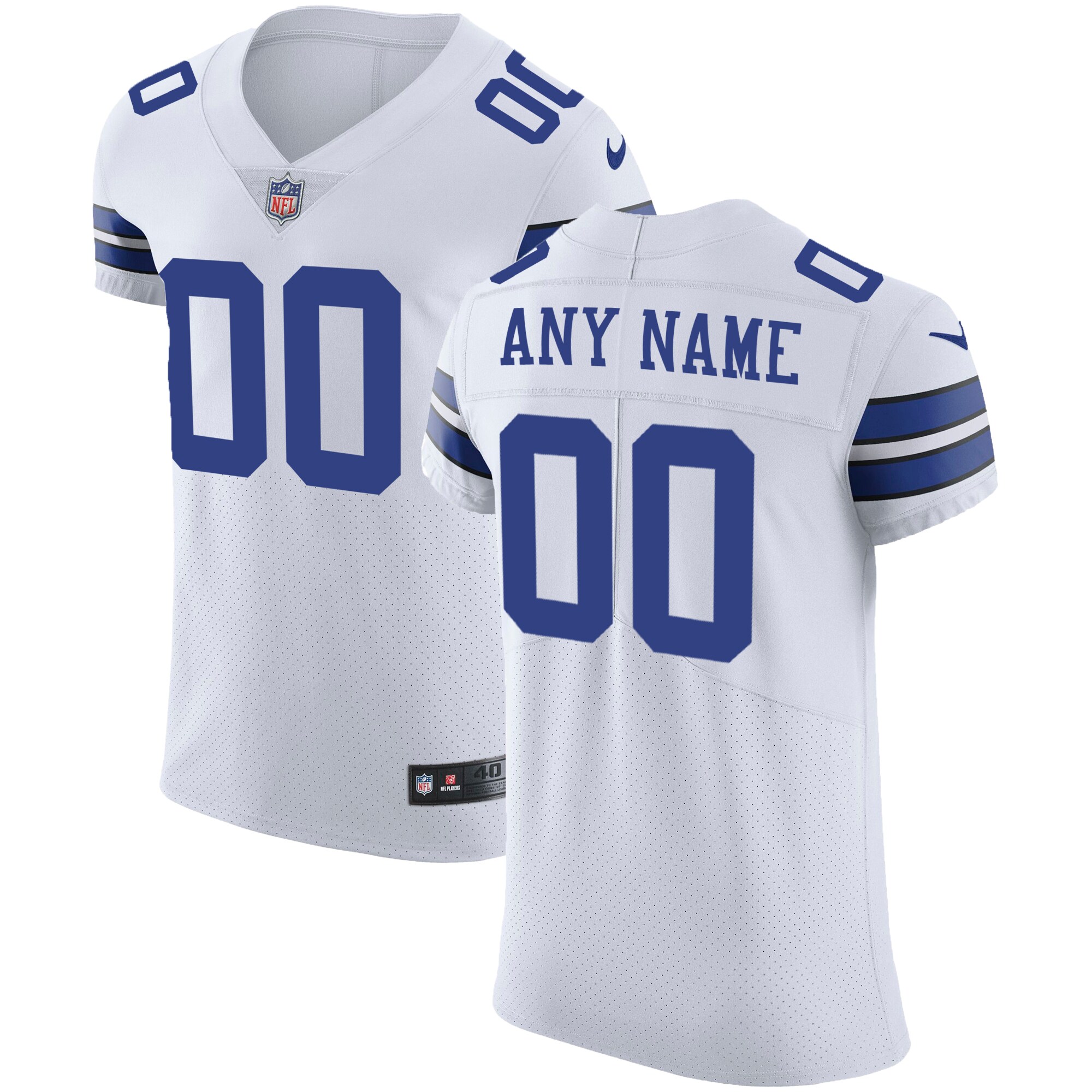 Cowboys White Custom Jersey nike personalize - Nike Cowboys White 3