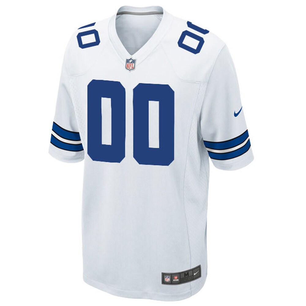 Alternative view of Cowboys White Custom Jersey nike personalize - Nike Cowboys White