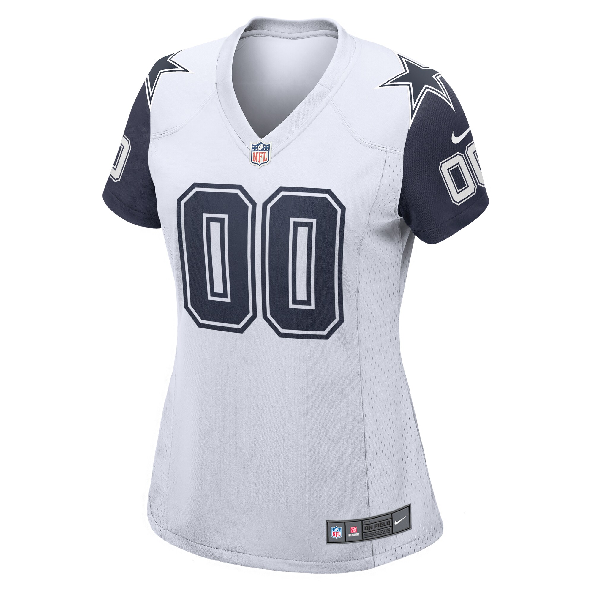 Alternative view of Cowboys White Women’s Custom Jersey - Nike - Personalized Style