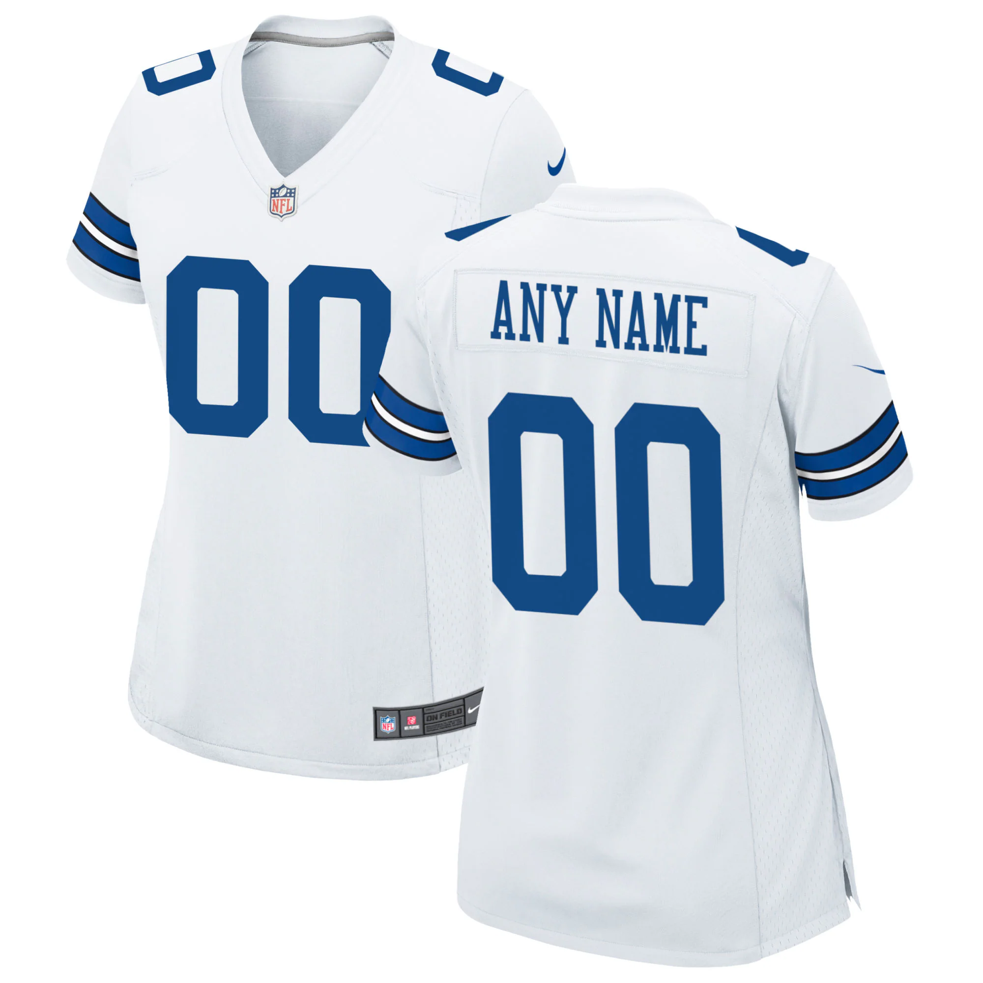 Cowboys Women’s White Custom Jersey - Nike Cowboys Women’s White