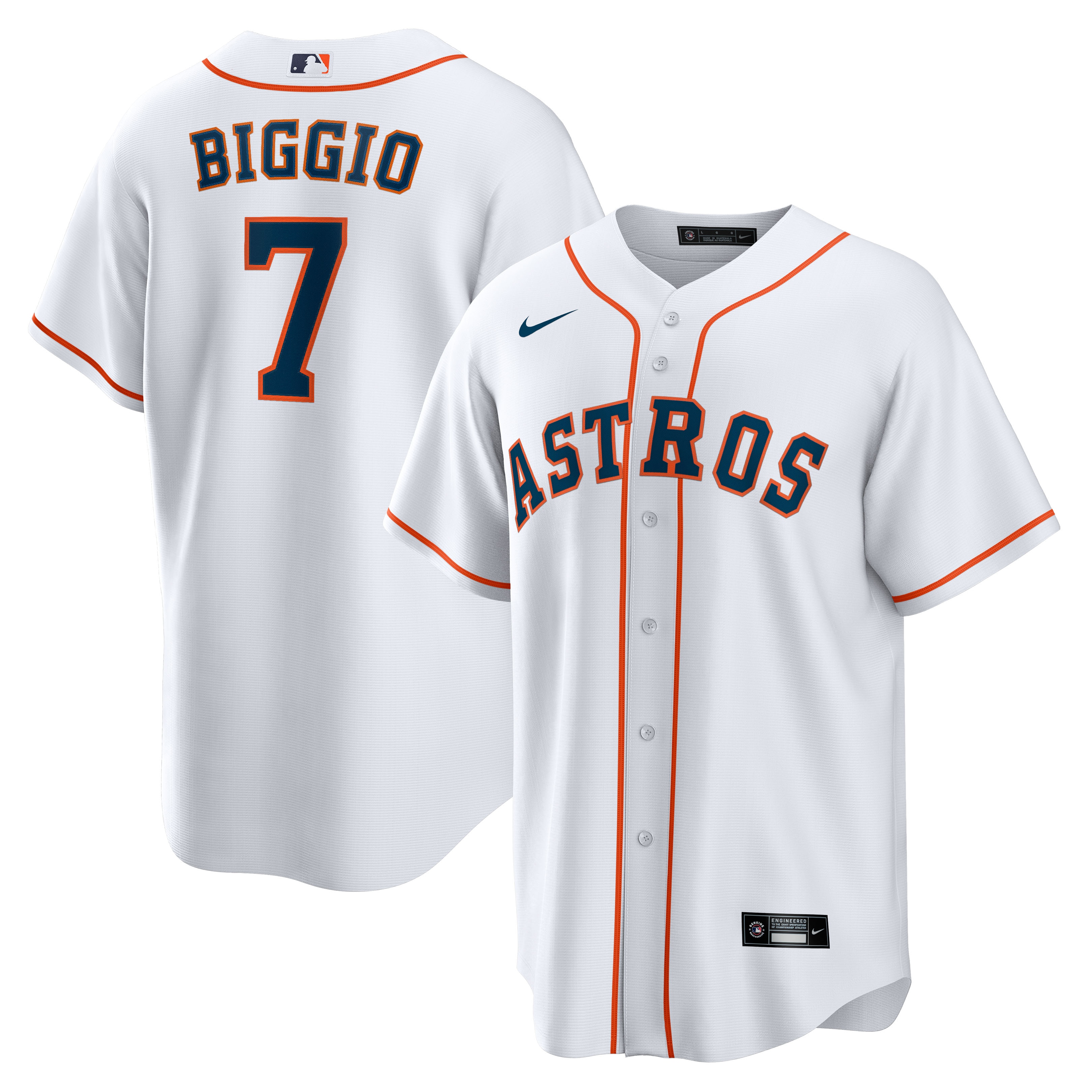Craig Biggio Houston Astros Home Retired Player Jersey - White