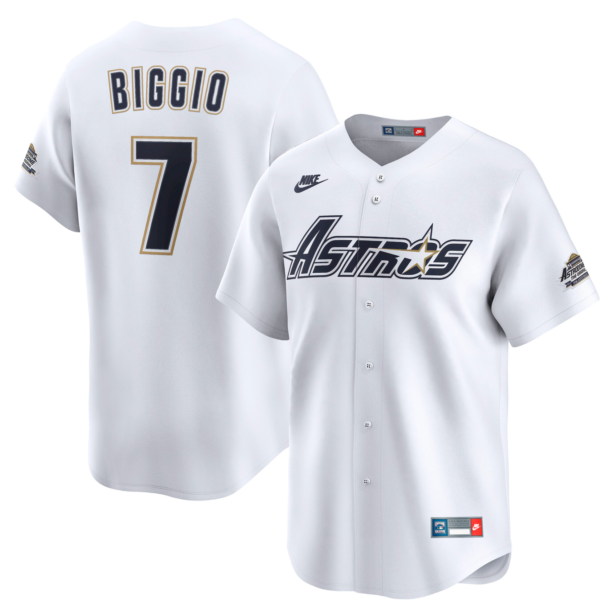 Craig Biggio Houston Astros Throwback Cooperstown Collection Limited Jersey - White
