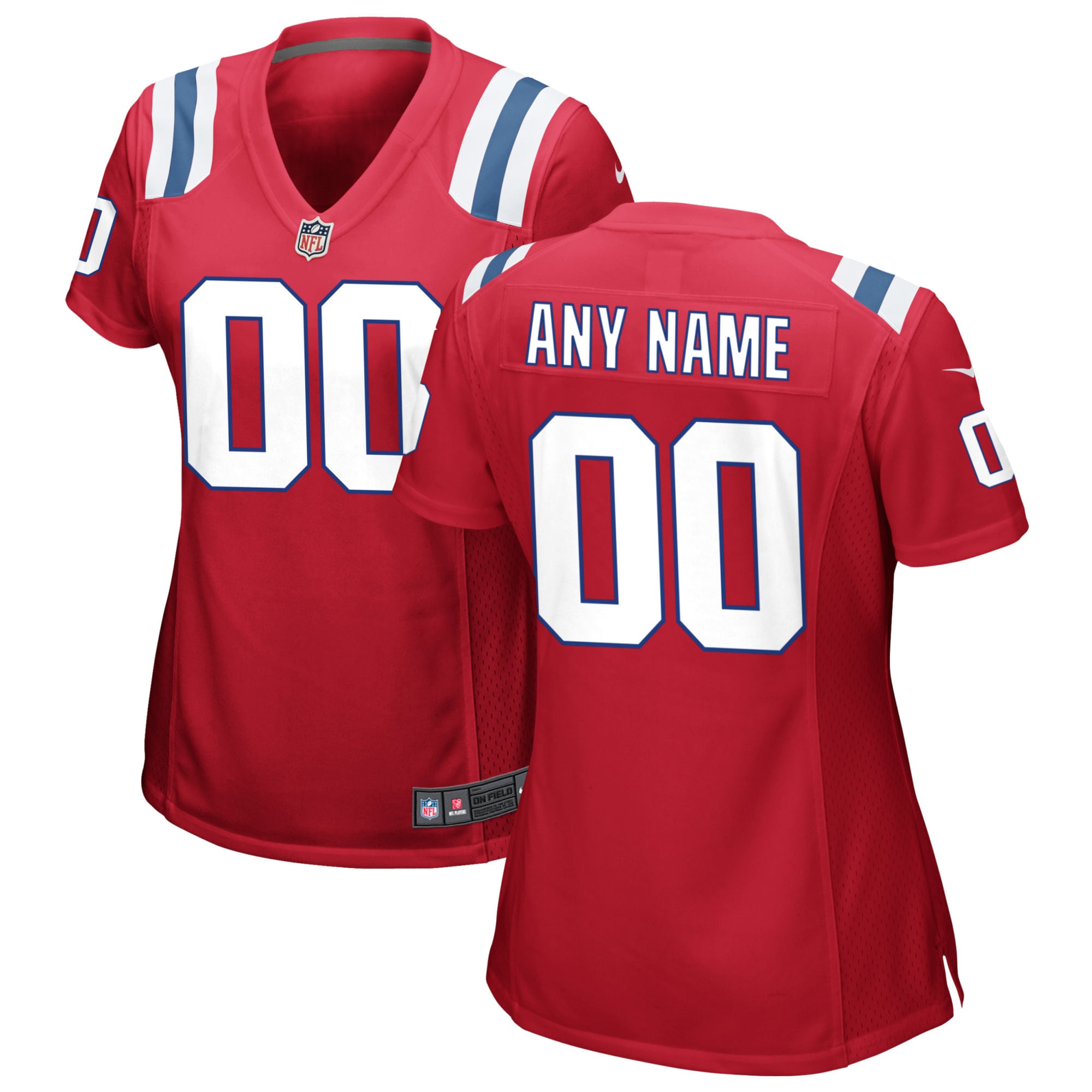 Crimson Custom Patriots Jersey - Nike - Women’s NFL